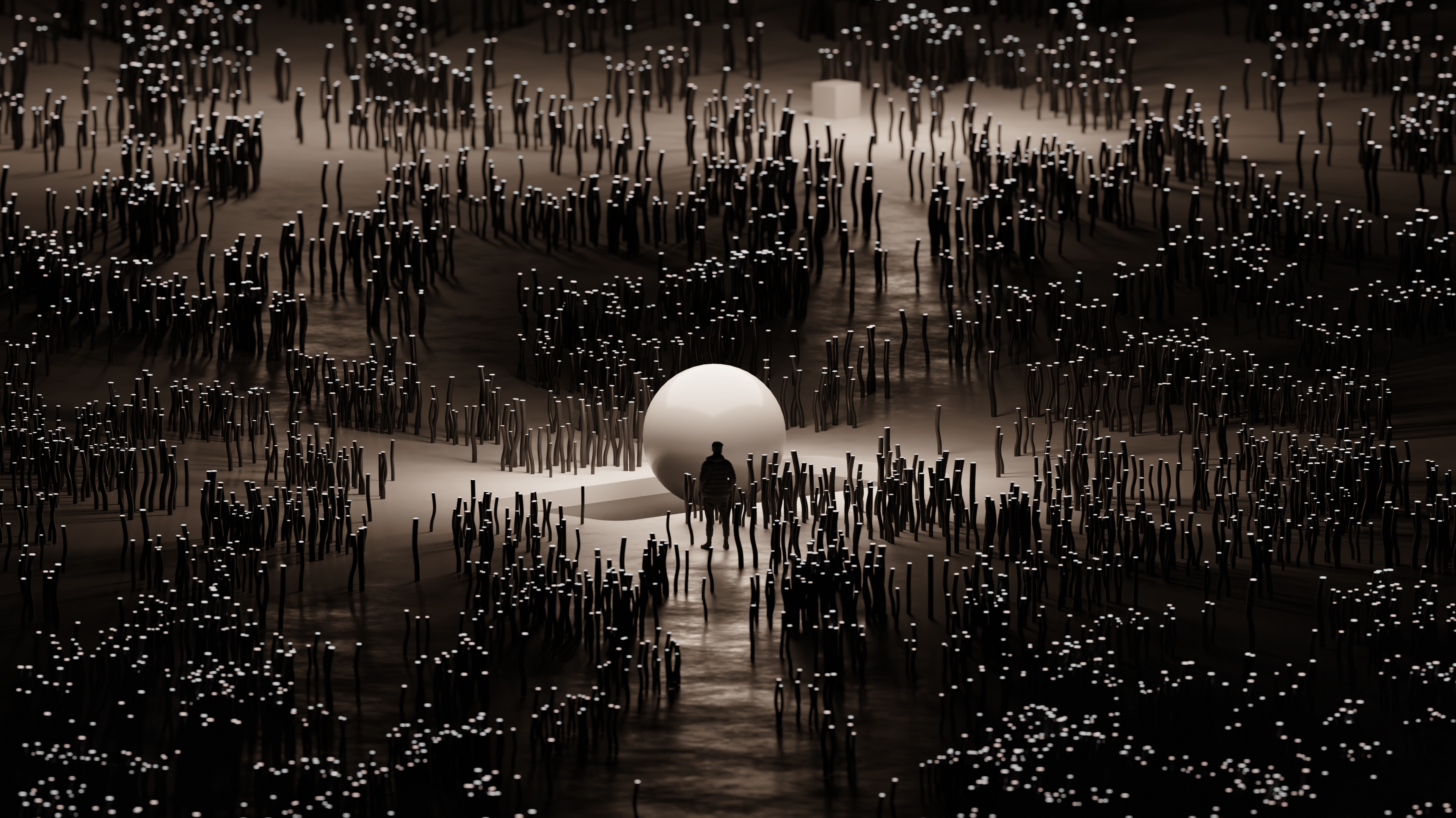 Wallpaper, dark, digital, futuristic 3840x2160