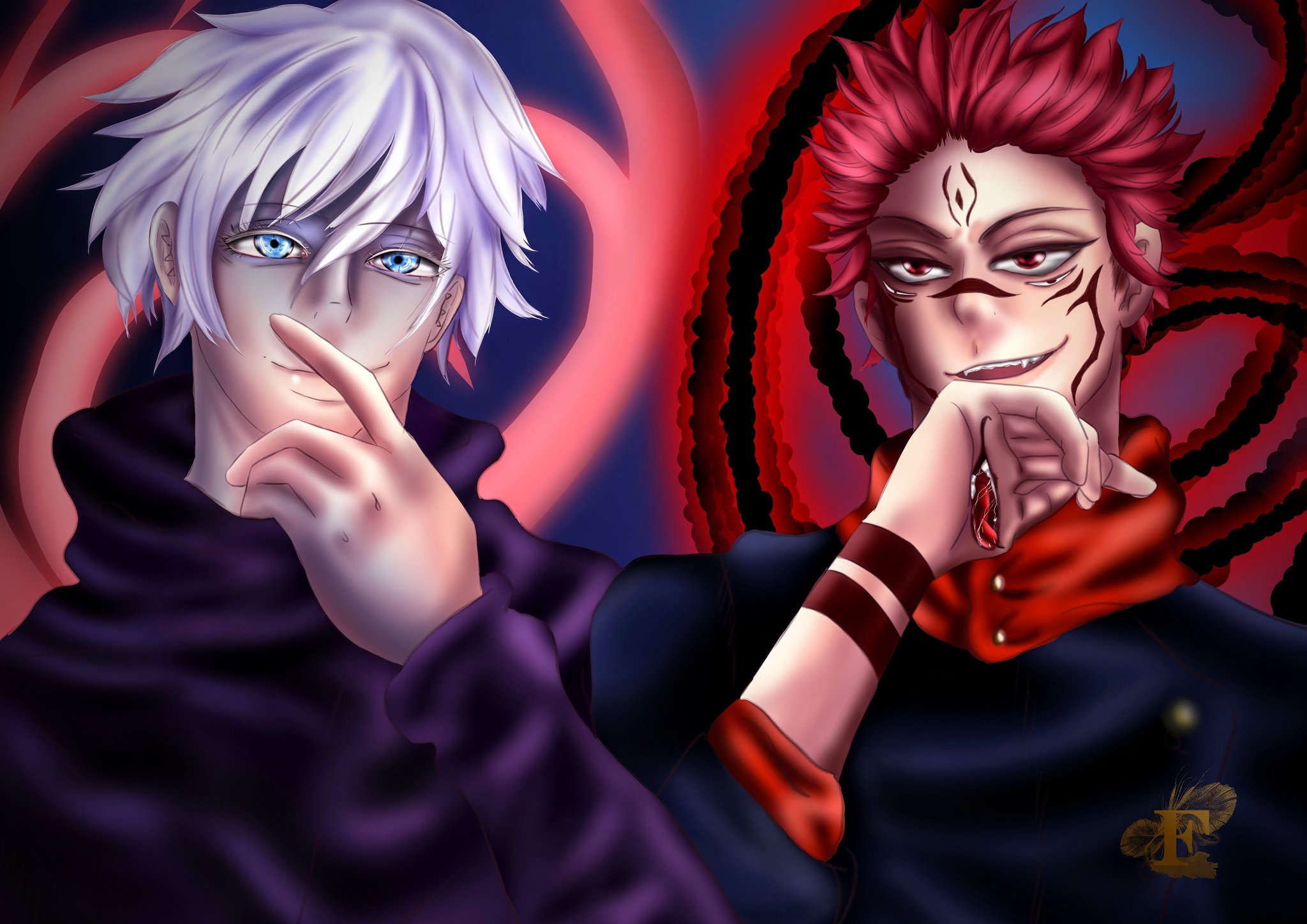 jujutsukaisen #gojo #sukuna #anime