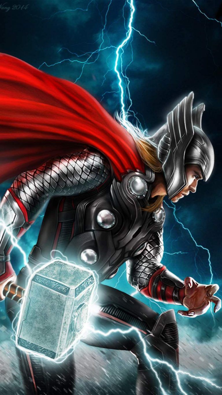 Thor Thunder iPhone Wallpaper Wallpaper. Thor artwork, Thor wallpaper, Marvel characters