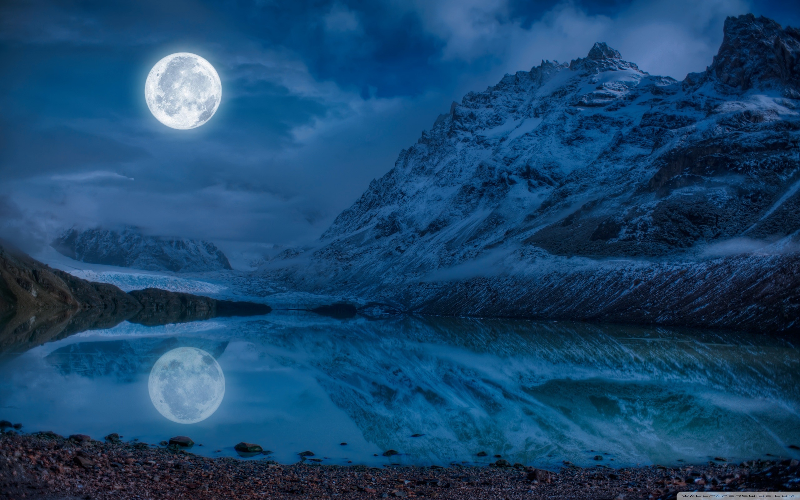 Full Moon Reflection Water Ultra HD Desktop Background Wallpaper for 4K UHD TV, Multi Display, Dual Monitor, Tablet