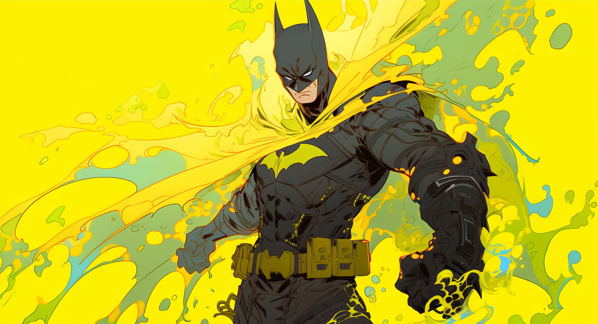 Acid Yellow Batman Wallpaper