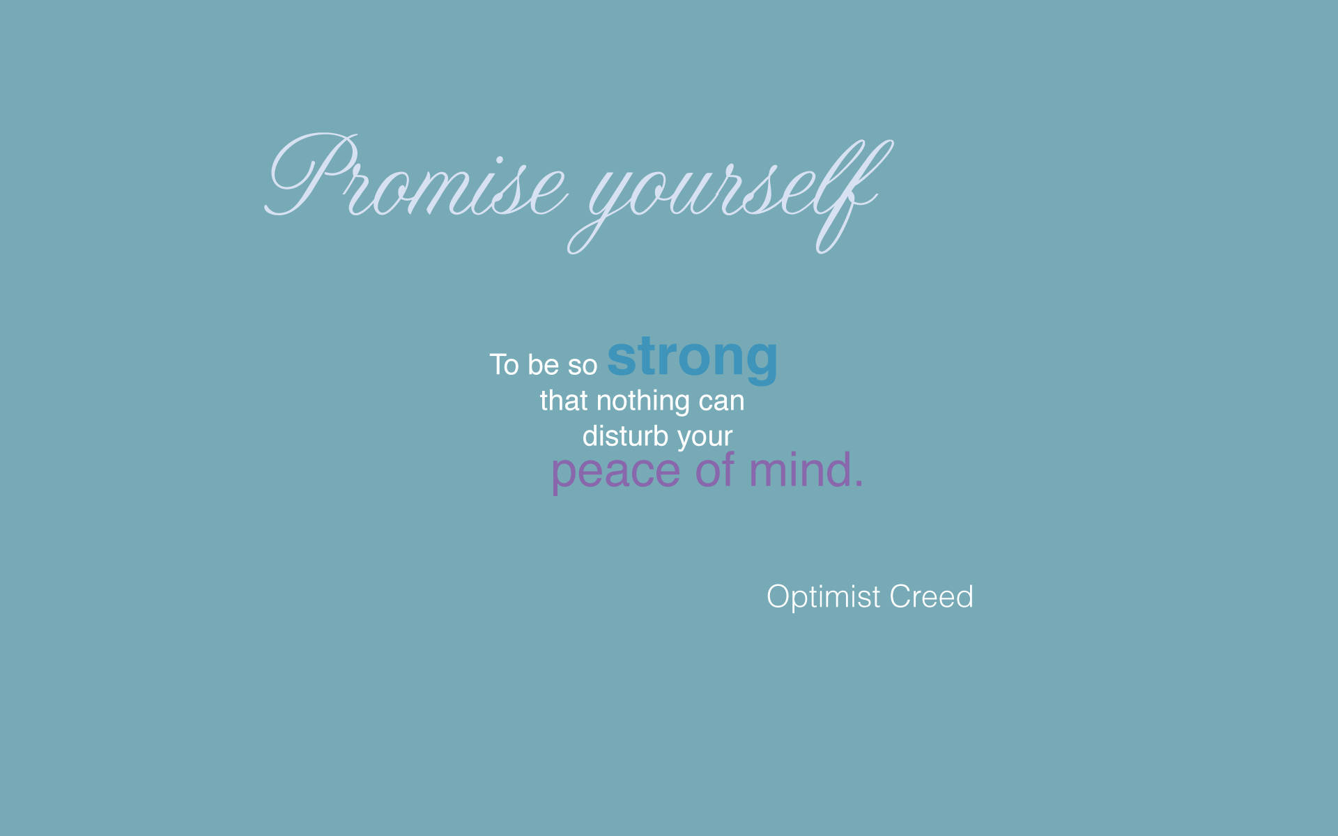Download Strong Optimistic Quote Wallpaper