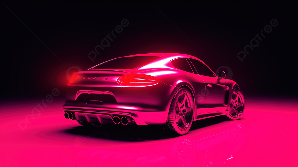 Porsche California Vs Porsche 911 Background, Animated Pink And Blue Light Motion Graphics, 3D Render Car On Dark Pink Background, HD Photography Photo Background Image And Wallpaper for Free Download