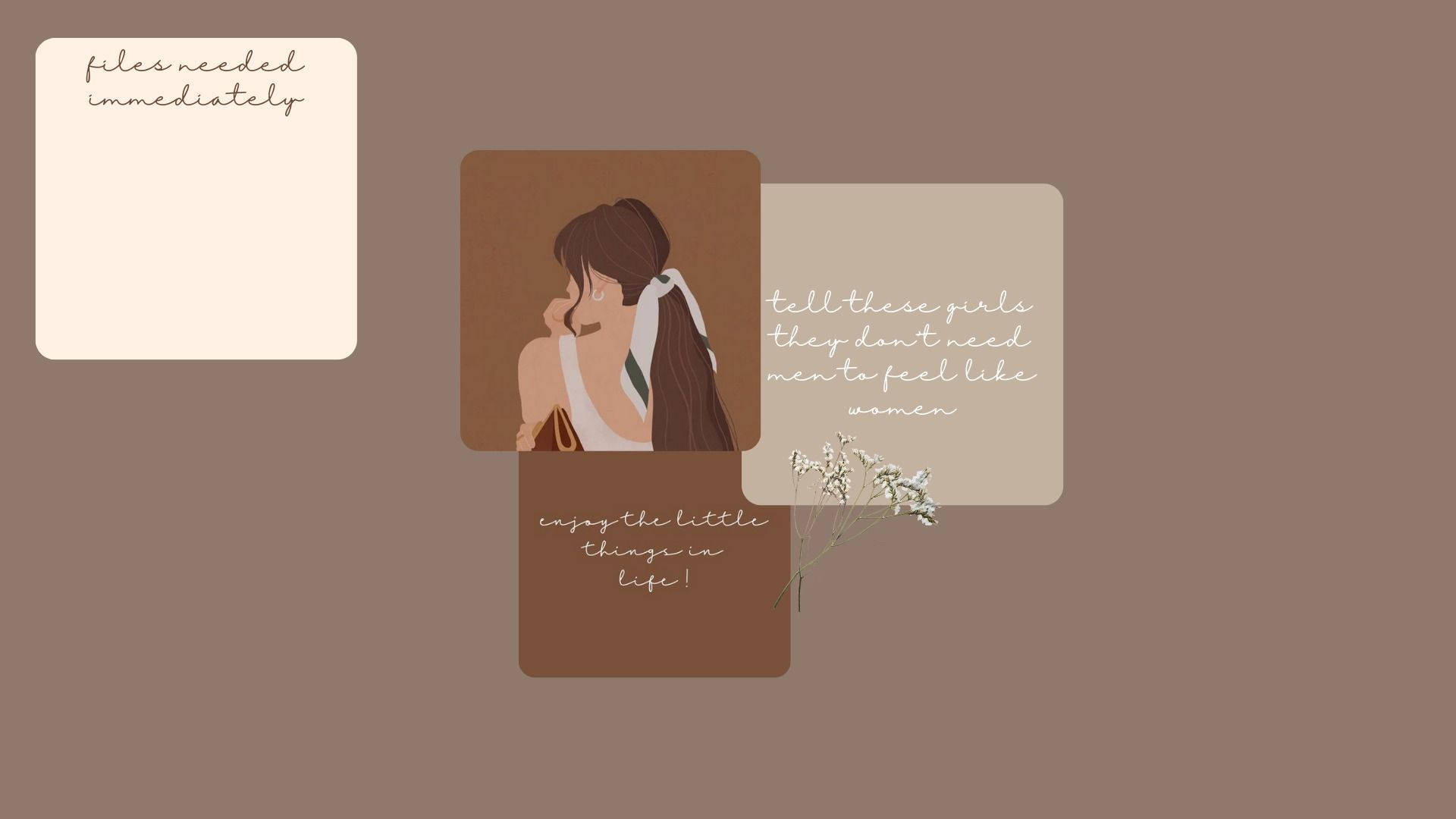 Download Brown Aesthetic Digital Poster Wallpaper