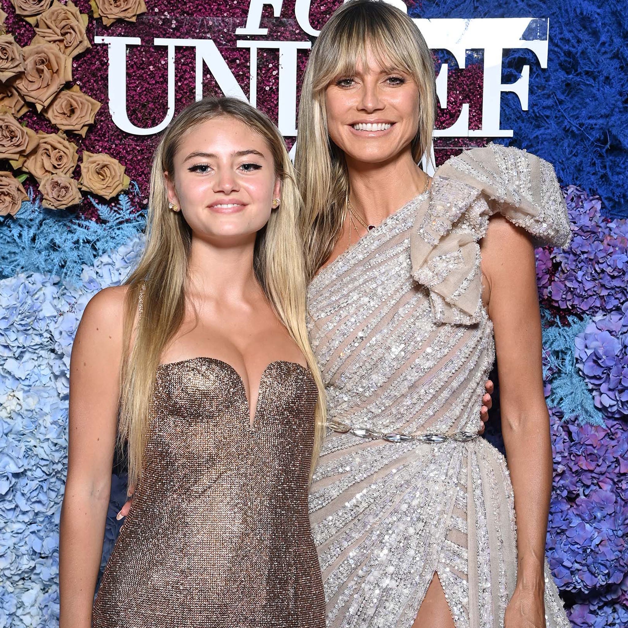 Heidi Klum and Daughter Leni Pose in Lingerie