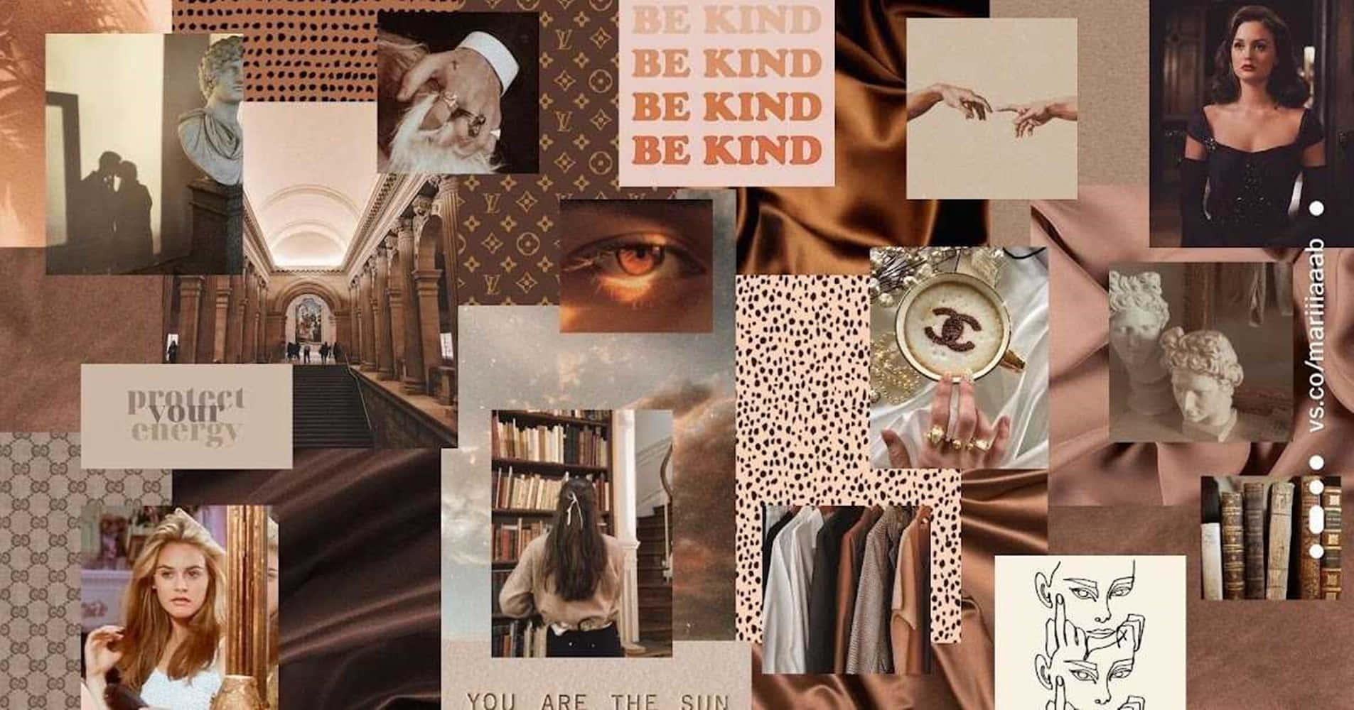 Download A Collage Of Picture With The Words Be Kind Wallpaper