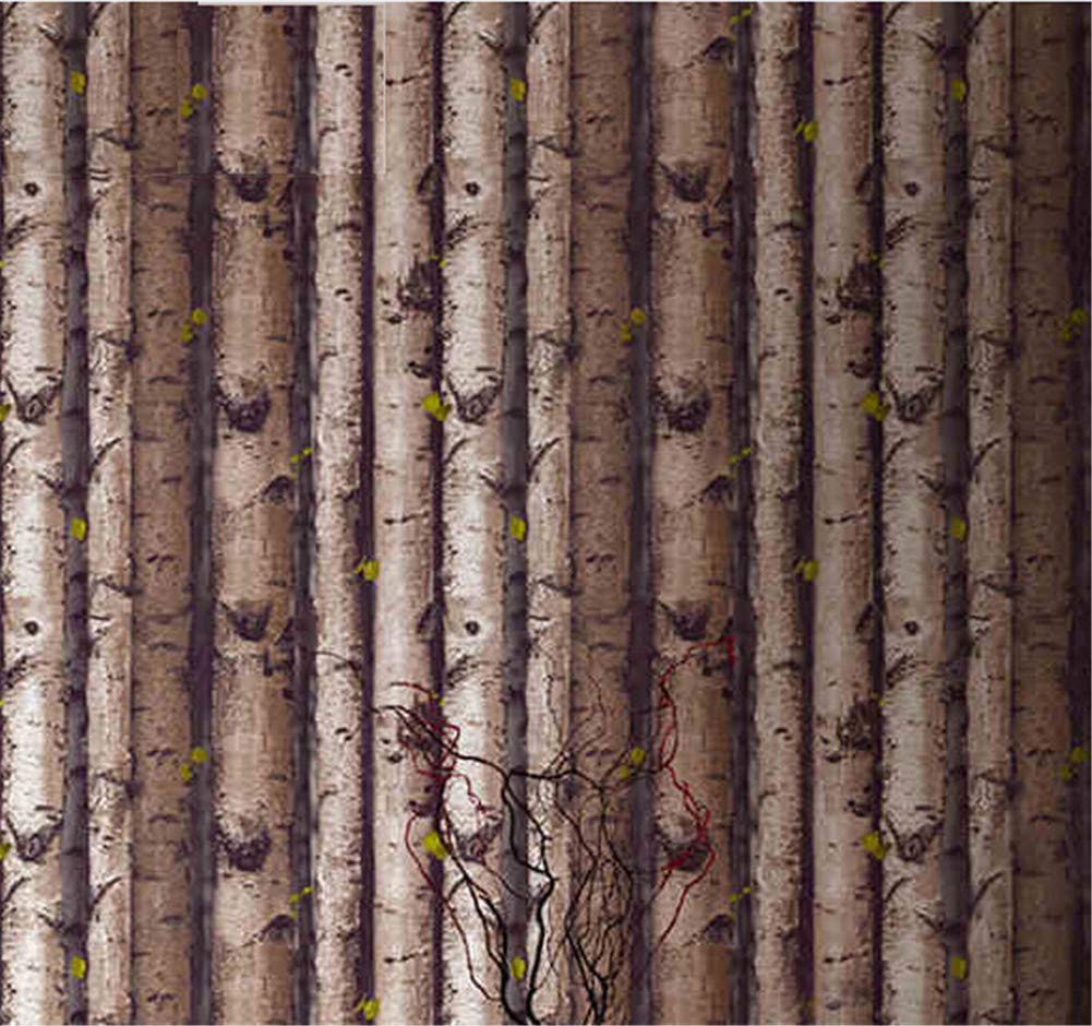 Wallpaper Wallpaper 3D Embossed White Birch Tree Wallpaper Dark Brown Forest Birch Wood Vinyl Wall P, Amazon.co.uk: DIY & Tools