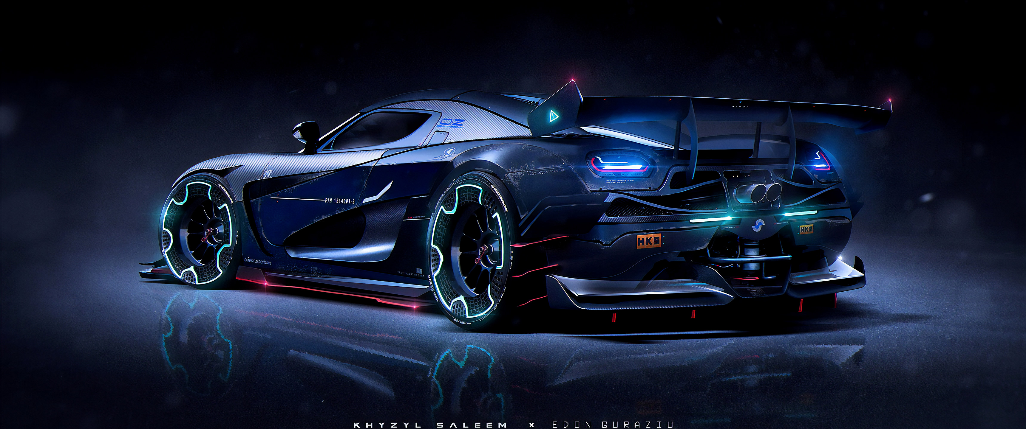 Khyzyl Saleem, artwork, digital art, car, futuristic, concept art, supercarsx1440 Wallpaper