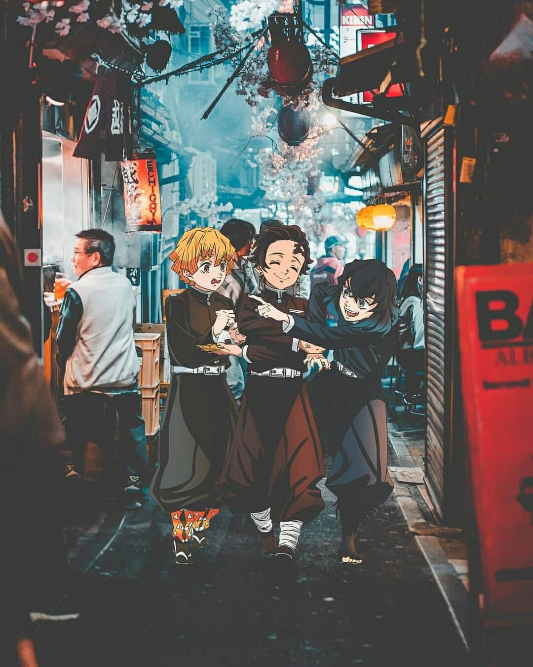 Tanjiro, Inosuke e Zenitsu. Anime, Demon, Anime fanart