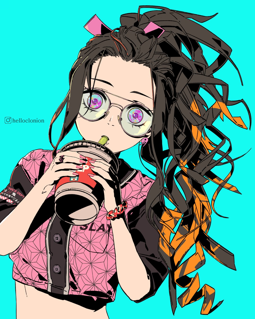 Modern Day Nezuko, Tanjiro, Inosuke, And Zenitsu