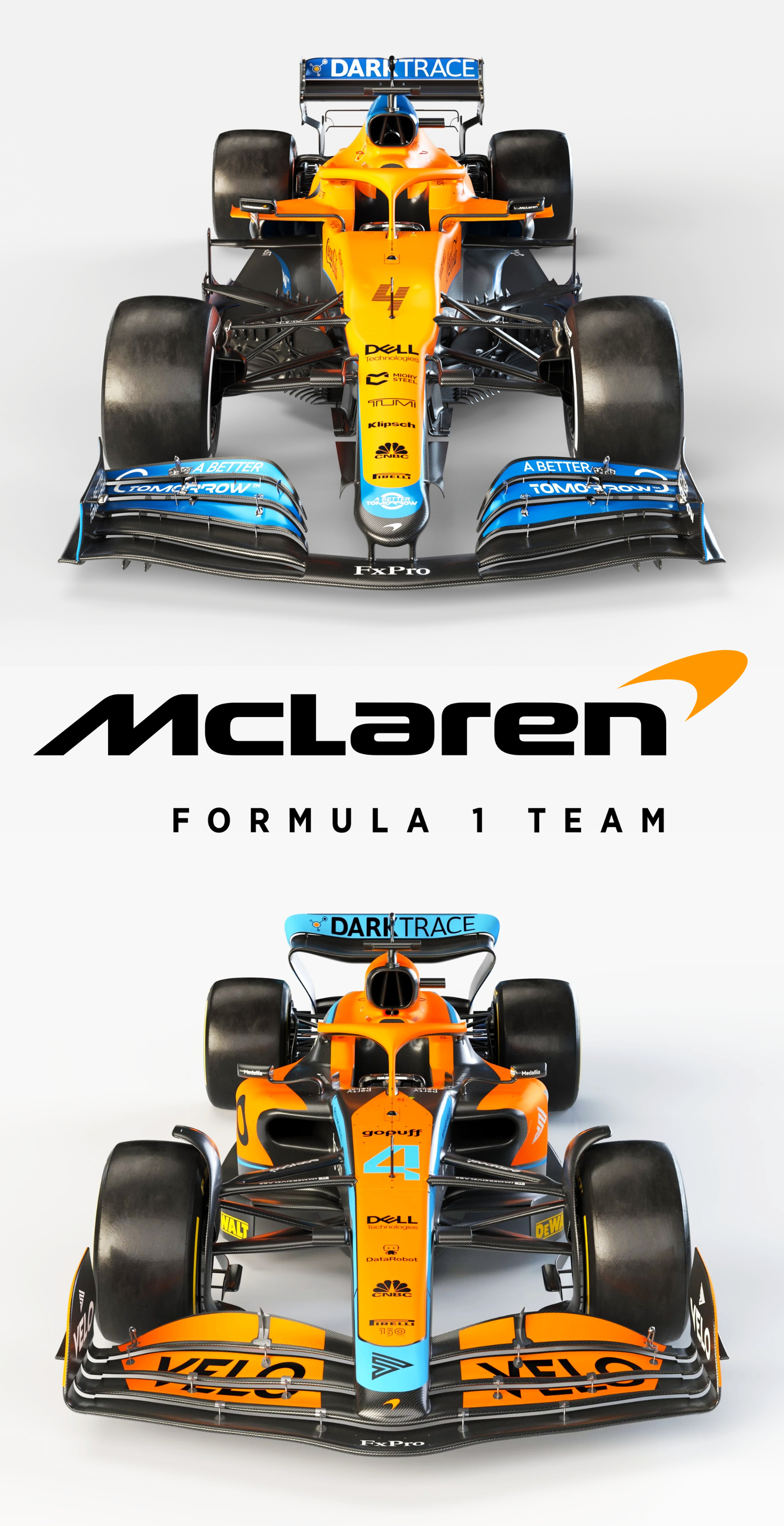 Wallpaper of Mclaren F1 cars from 2017 to 2022 for mobile [1704x3316]