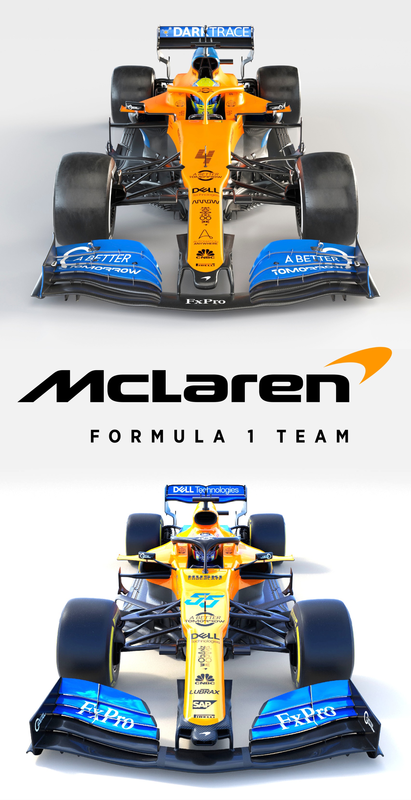 Wallpaper of Mclaren F1 cars from 2017 to 2022 for mobile [1704x3316]