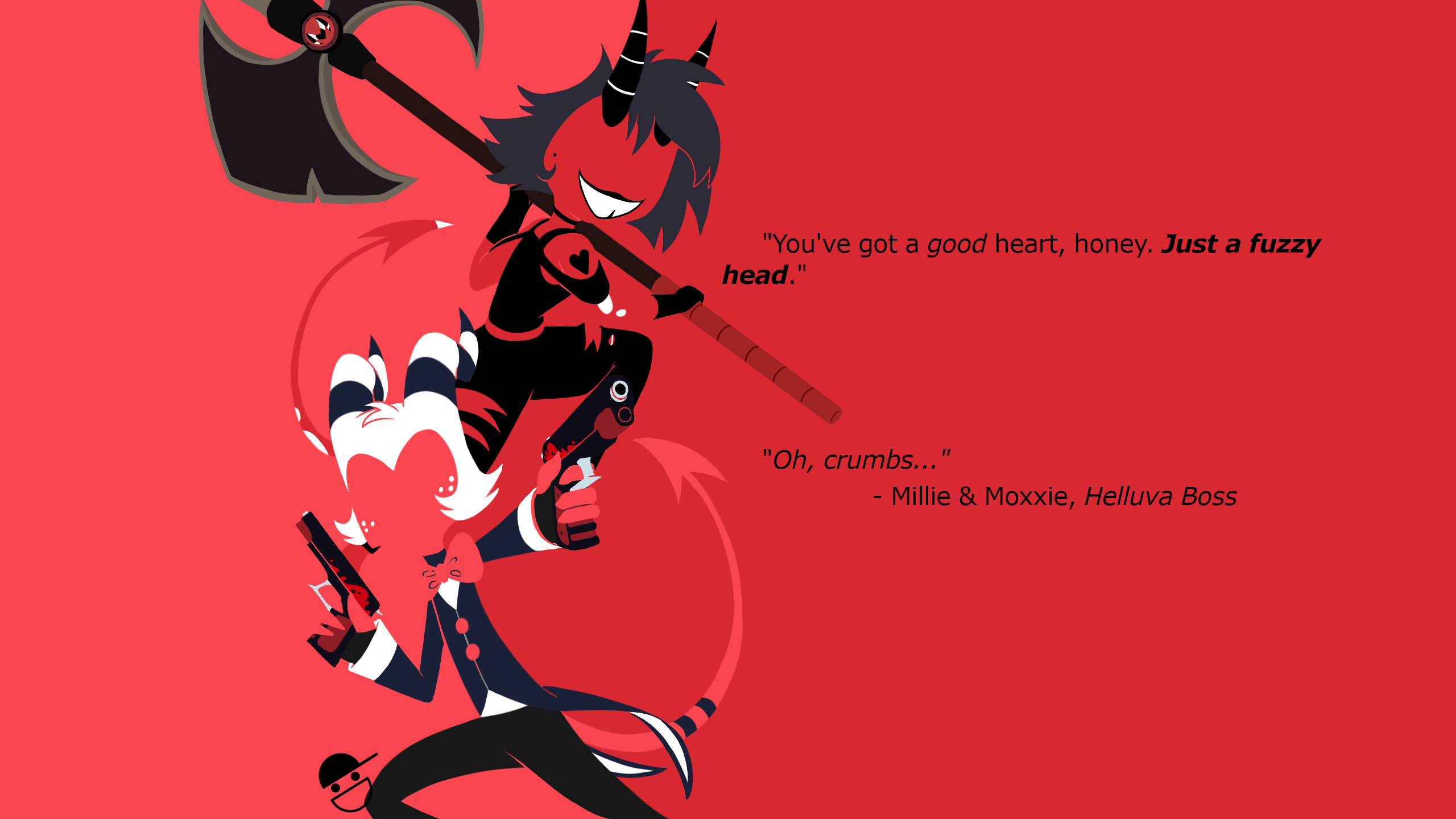 Minimalist Wallpaper Art & Millie [OC]