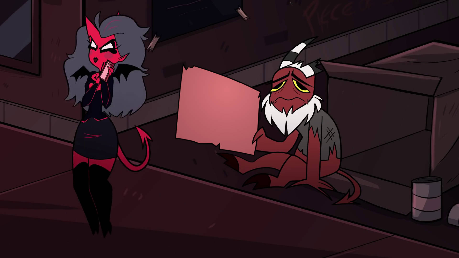 Download Helluva Boss Beggar Moxxie Wallpaper