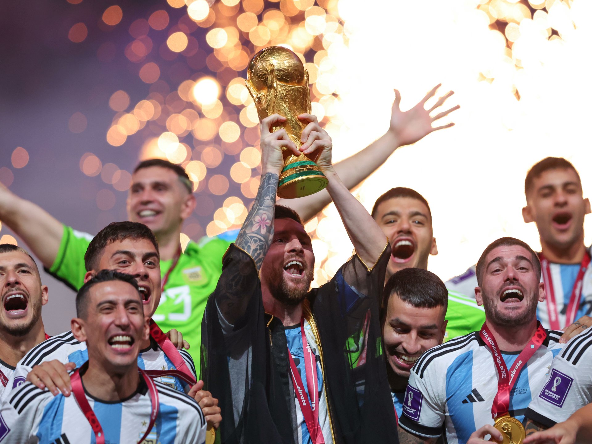 SPORTbible you start watching the World Cup final back now, Lionel Messi will be lifting the trophy at 00.00. Start the new year off right