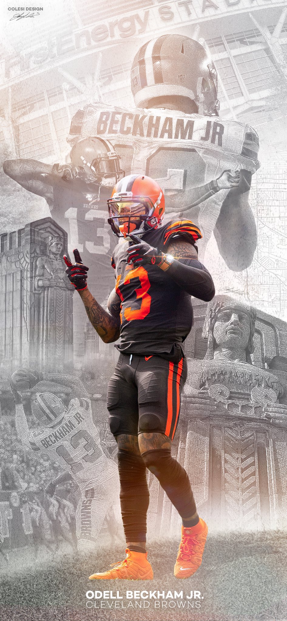 Colesi_Design Requested Here Is A Custom Wallpaper Of OBJ. Been A While Since I've Posted A Design Wallpaper So It Was Nice To Scratch The Rust Off. If