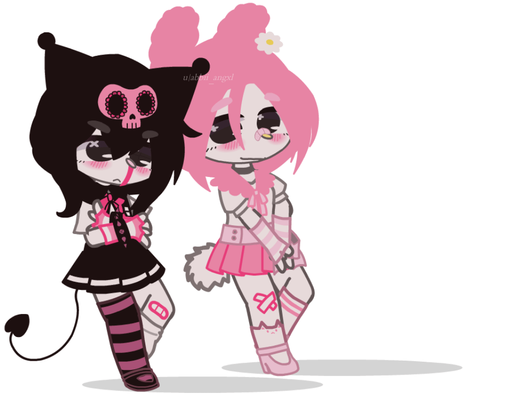 redesigned my kuromi and my melody ocs