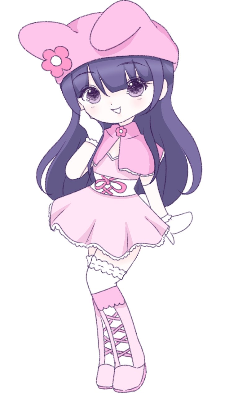 moved ♡ been obsessed with the unreleased sanrio anime magical rionchan, and since there doesnt seem to be a my melody character i made my own oc for it! #