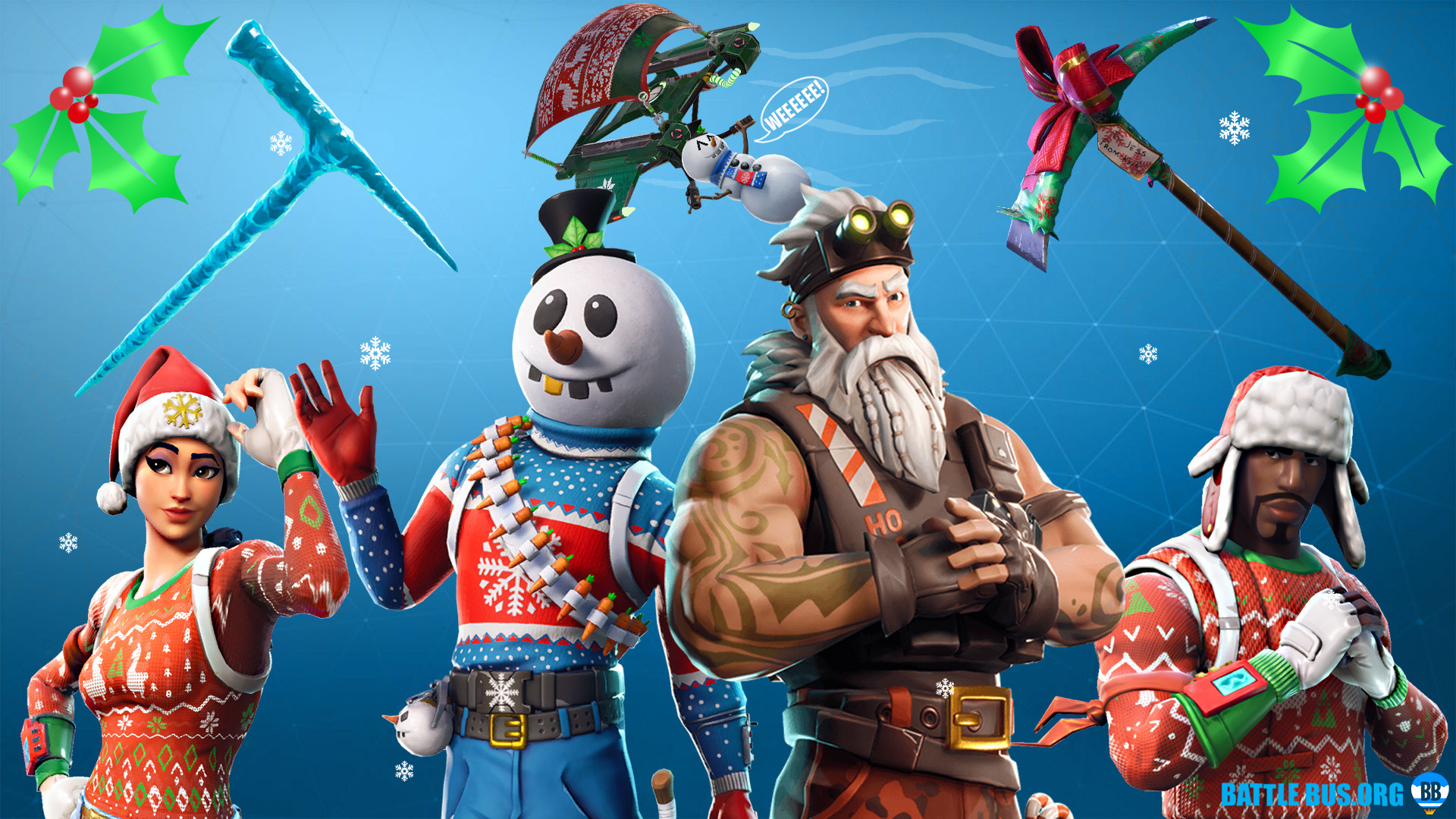 All Fortnite Christmas Skins Wallpaper