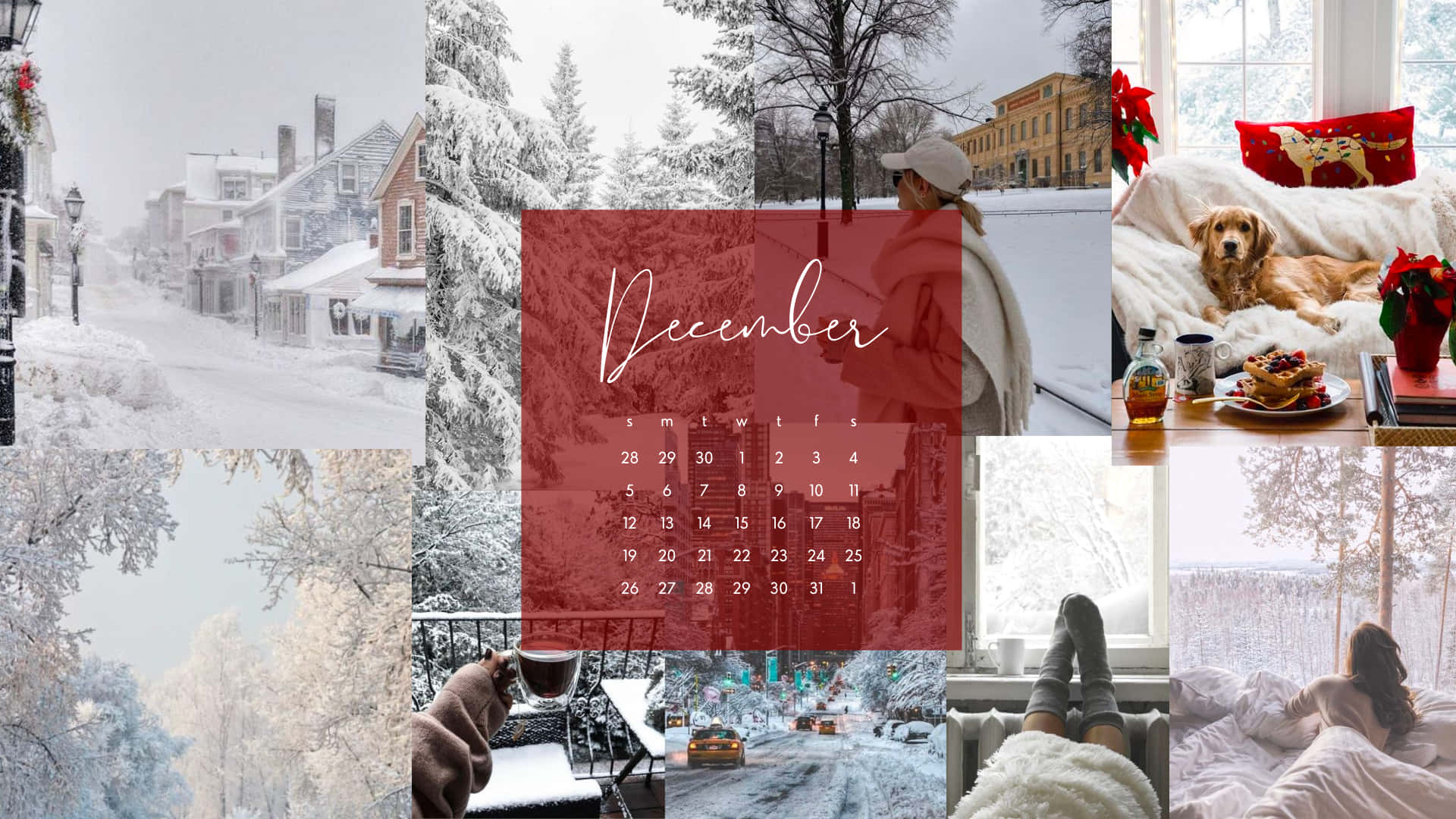 Download A Warm and Cozy Winter Aesthetic Collage Wallpaper