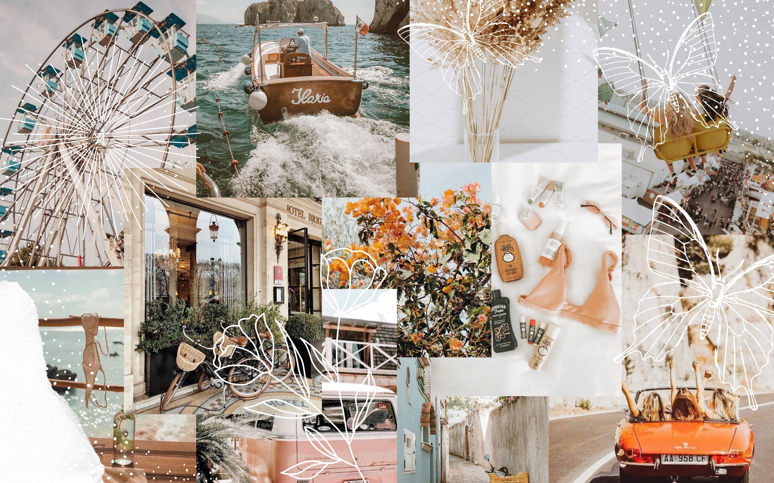 Aesthetic Summer Collages Desktop Best Wallpaper HD