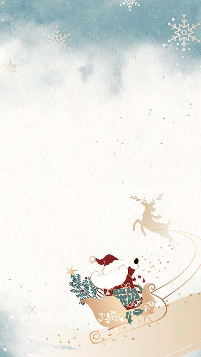 Download Santa At Work For Instagram Stories Wallpaper