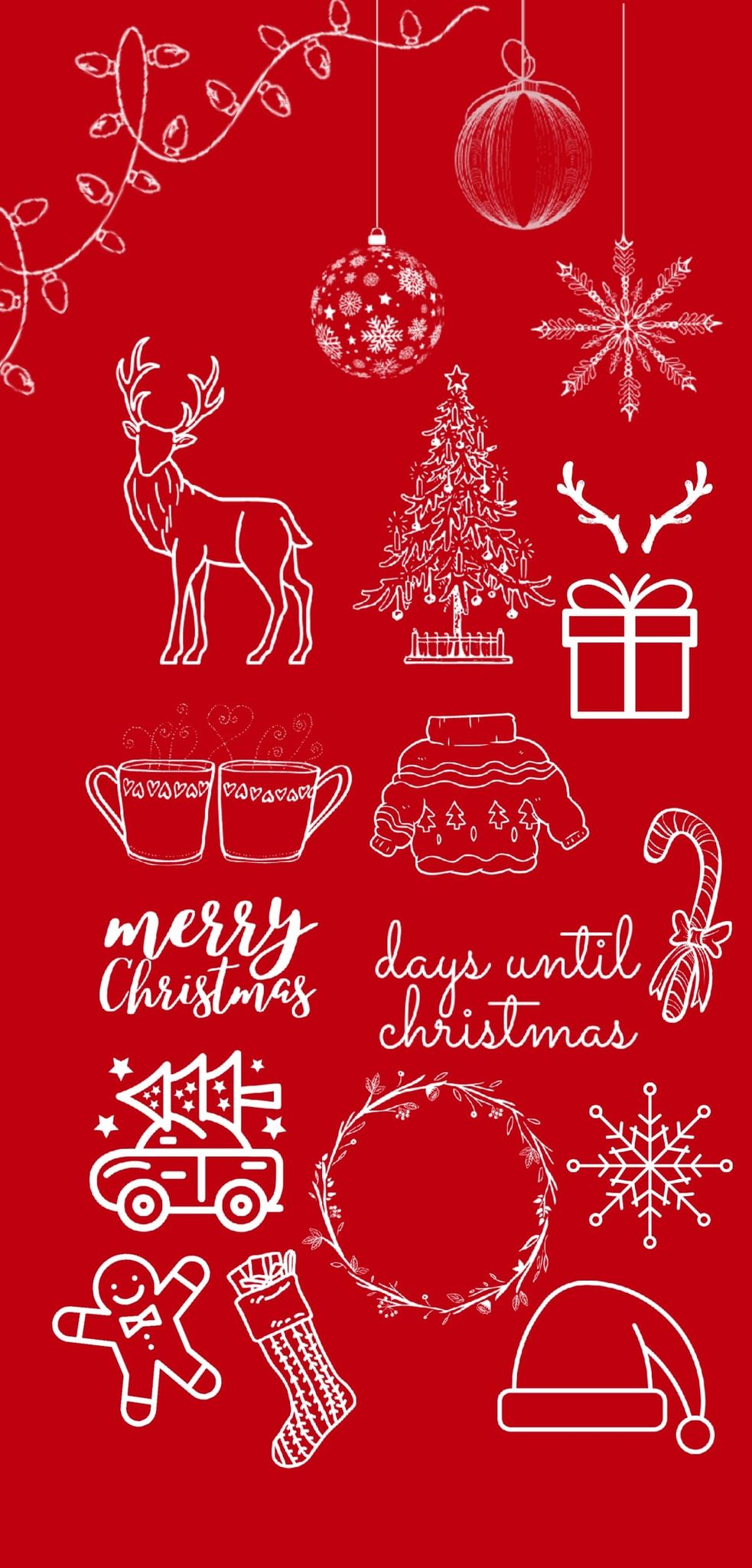 Christmas Instagram Story Stickers Paper Swans