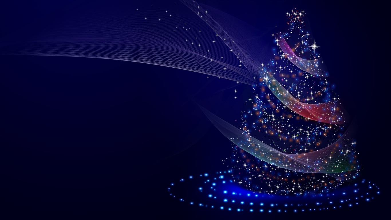 Christmas Tree Illustrations 1366x768 Resolution HD 4k Wallpaper, Image, Background, Photo and Picture