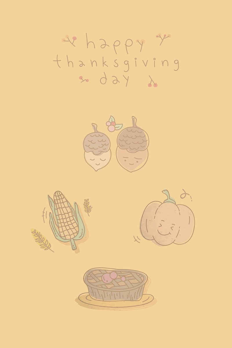 Thanksgiving doodle elements mobile phone