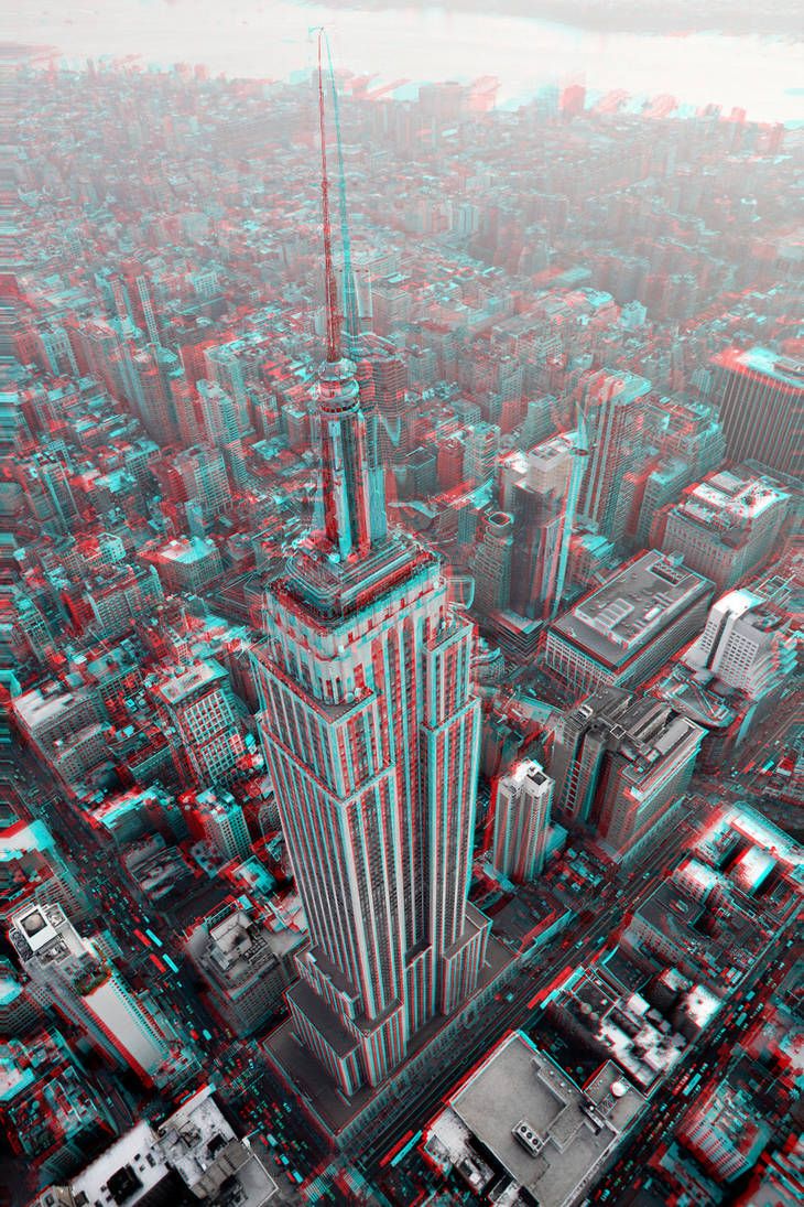 Empire State Building 3 D Conversion By MVRamsey. Cool Optical Illusions, Building Photography, Empire State Building