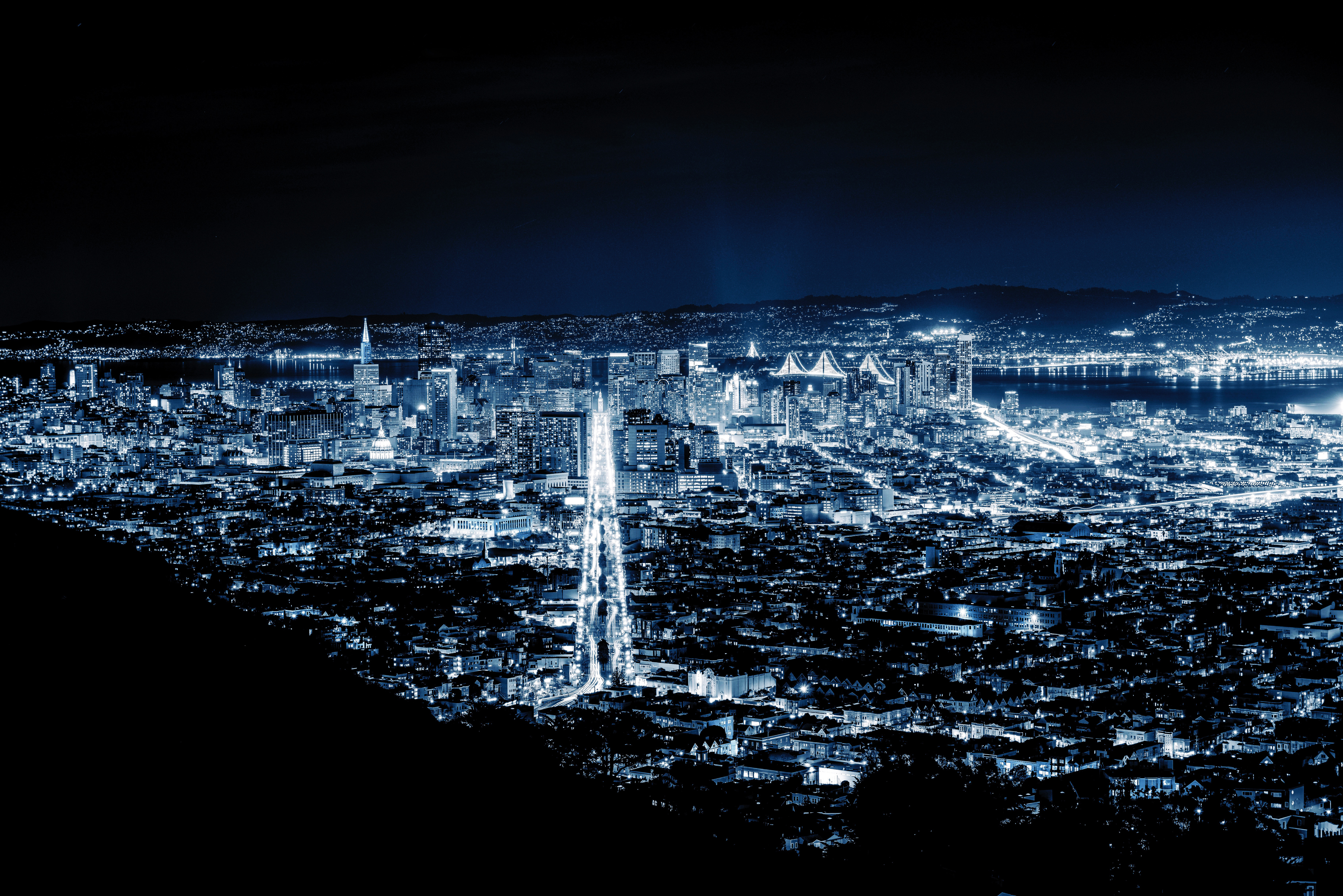 San Francisco Night 8k, HD World, 4k Wallpaper, Image, Background, Photo and Picture