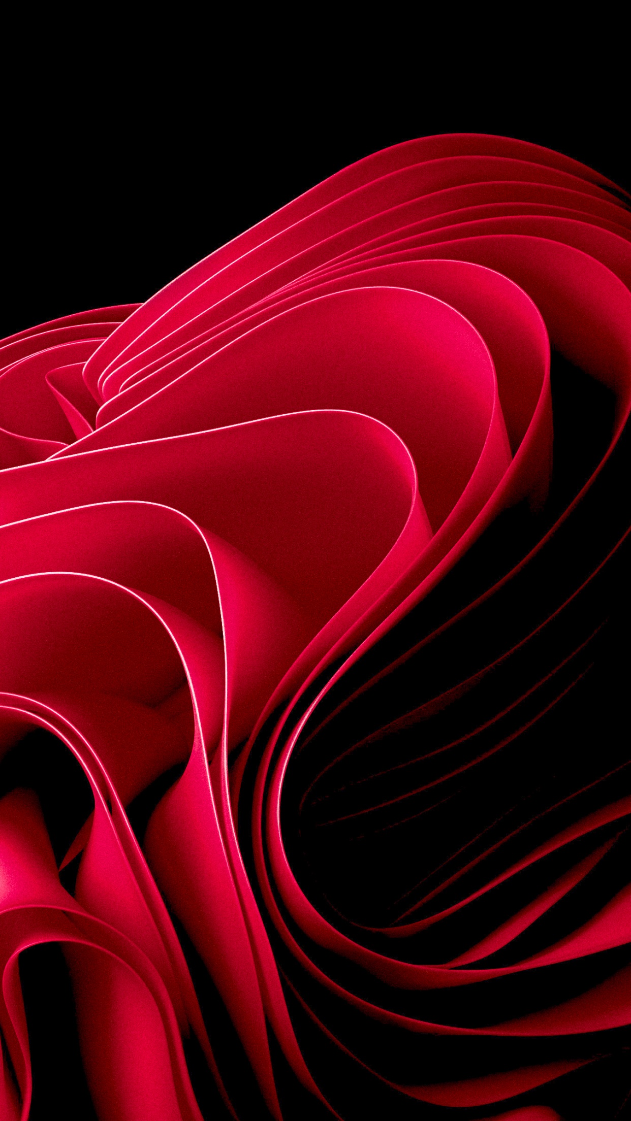Windows 11 Wallpaper 4K, Red abstract