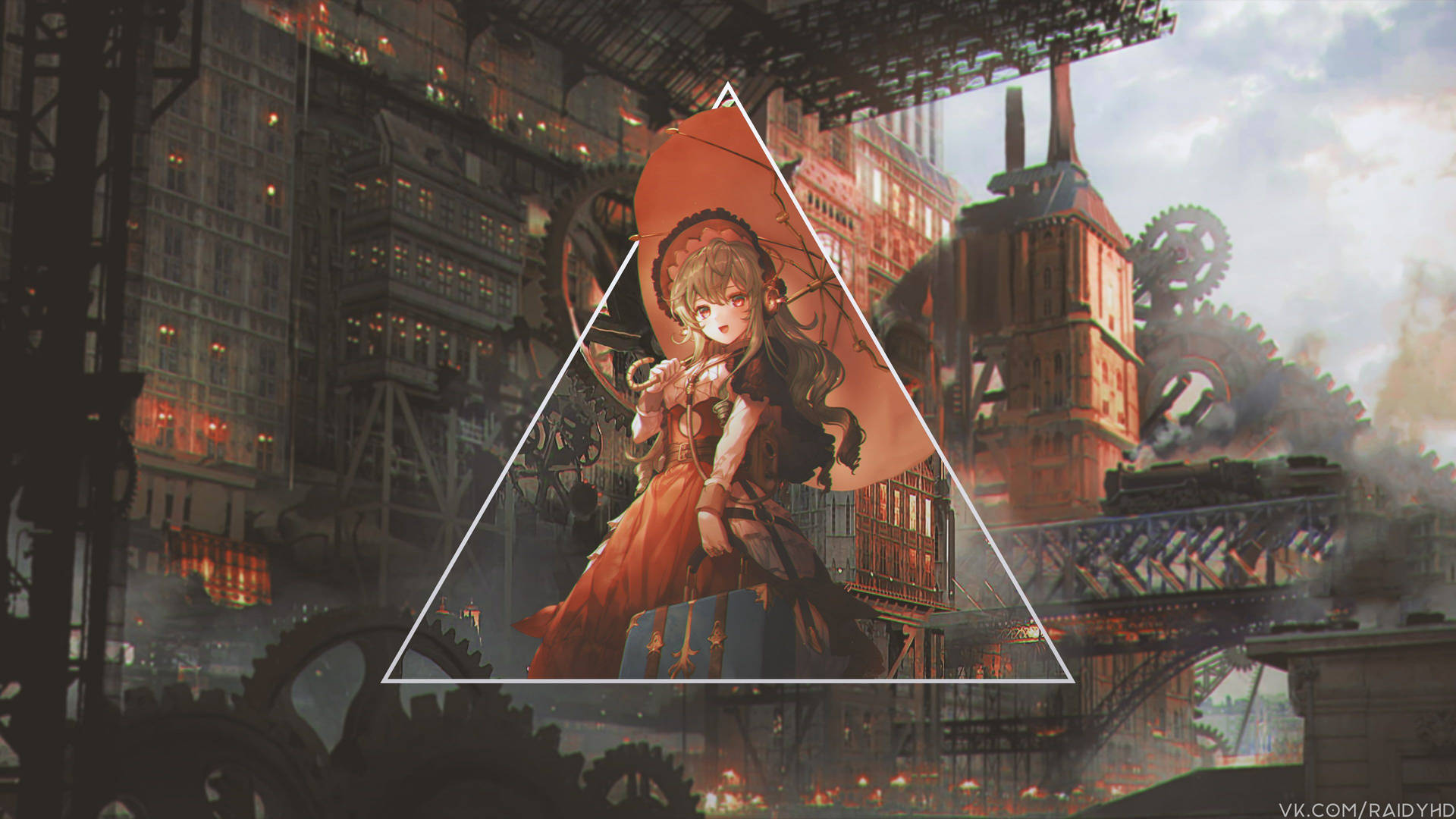 Download Anime Gaming Team Punk City Girl Wallpaper