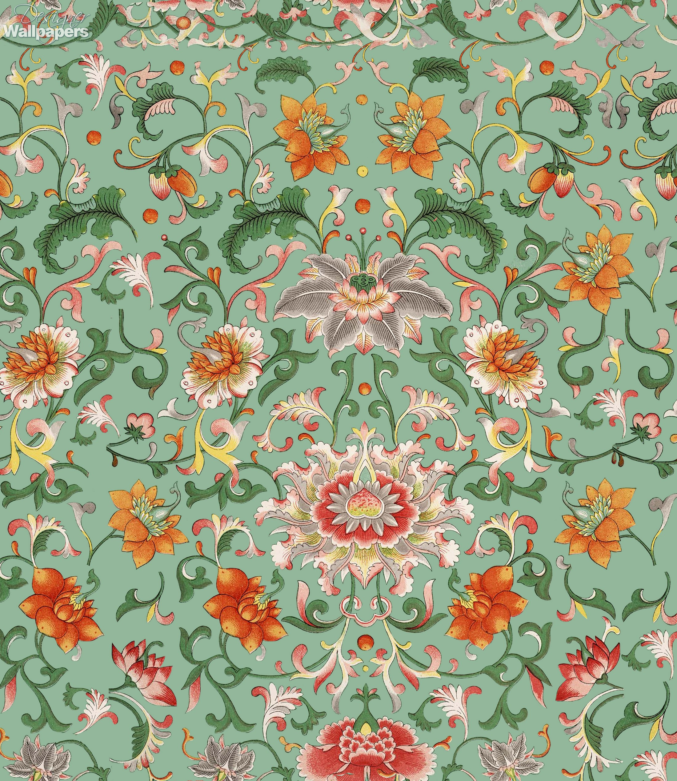 Mind The Gap Chinese Floral Next Day Delivery. Designer Wallpaper ™