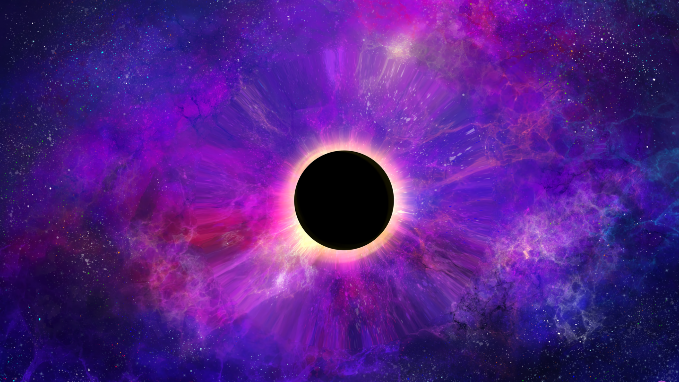 Space Colorful Dark Black Hole Planet Wallpaper Background For Your XFCE Desktop