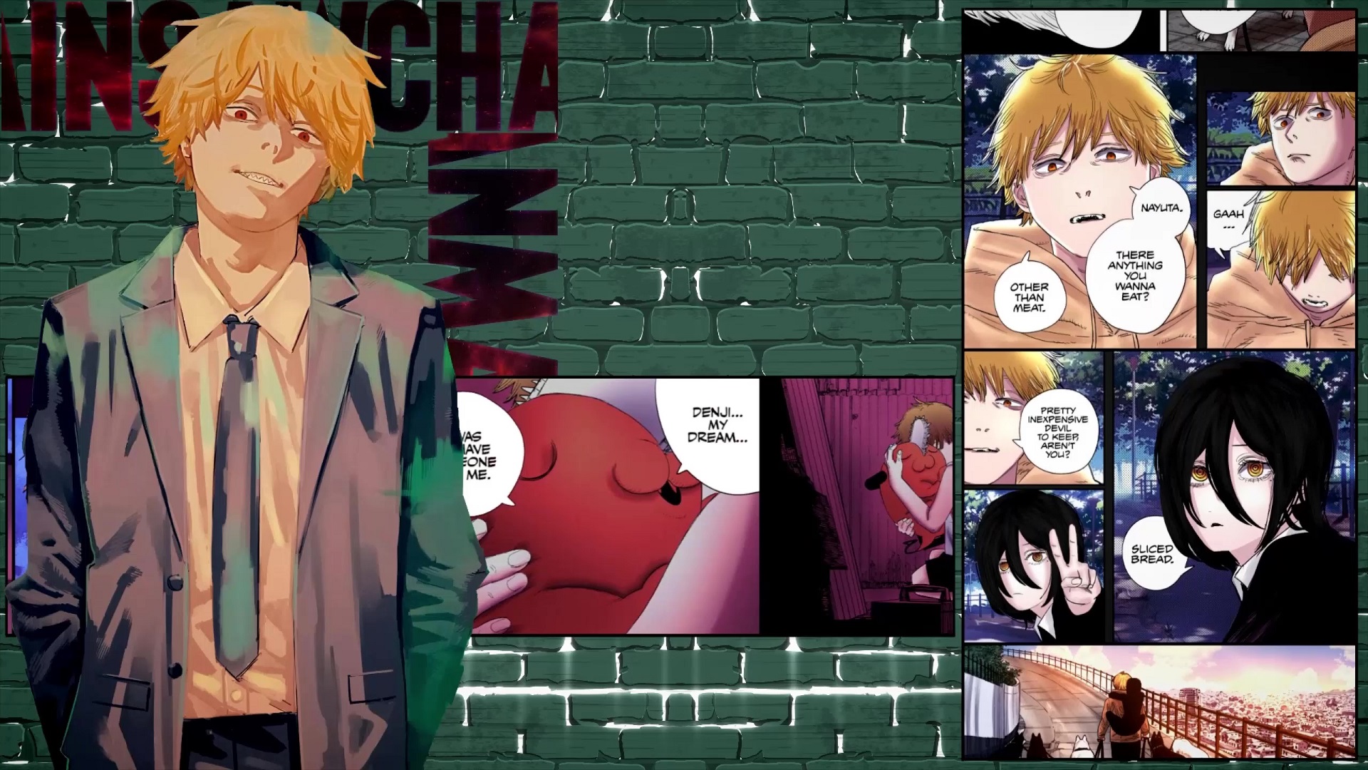 Chainsaw Man Denji Manga Scroll Live Wallpaper