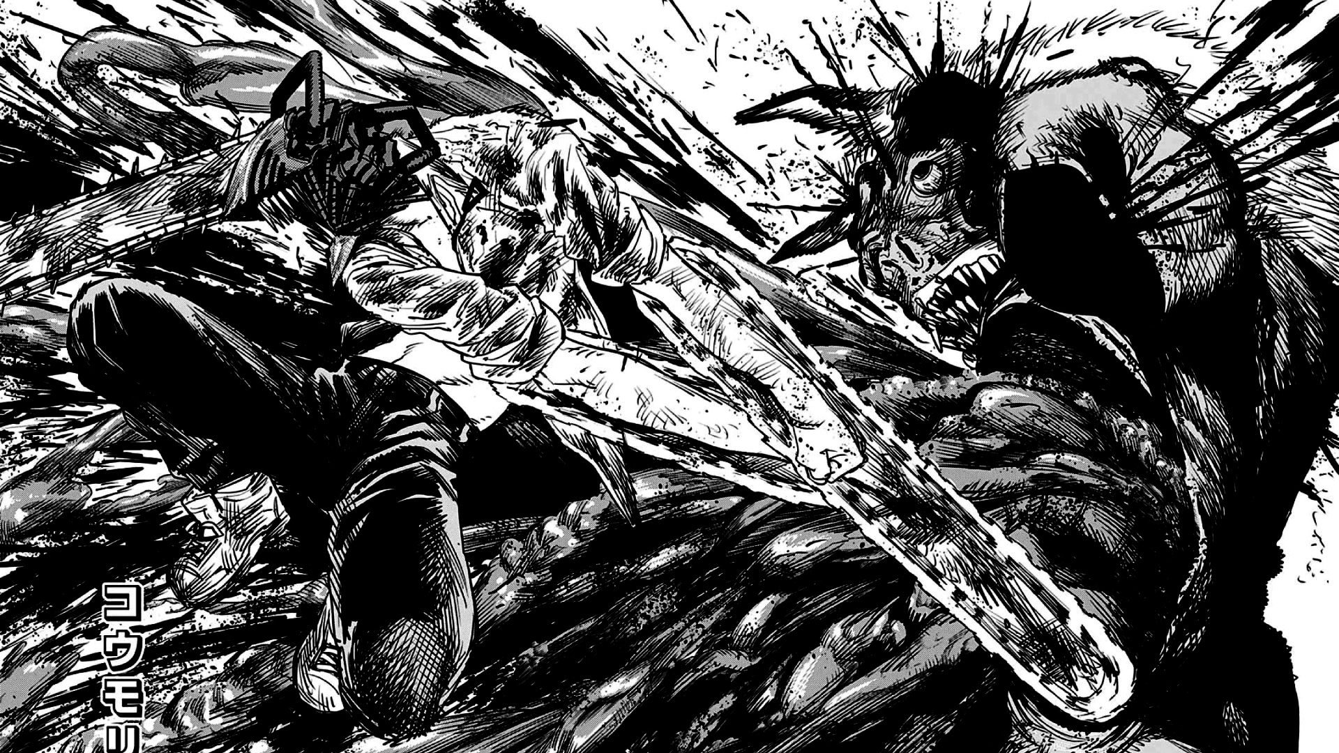 Denji (Chainsaw Man), bat devil, Chainsaw Man, manga, anime, gorex1080 Wallpaper