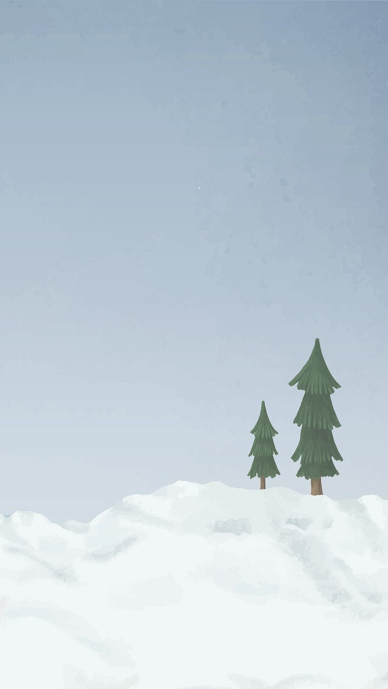 Winter aesthetic background, snow border