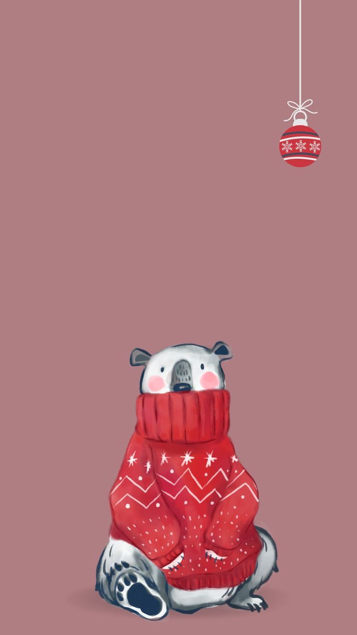 Winter Wallpaper. Cute bear. Christmas. Bear wallpaper, Winter wallpaper, Christmas wallpaper