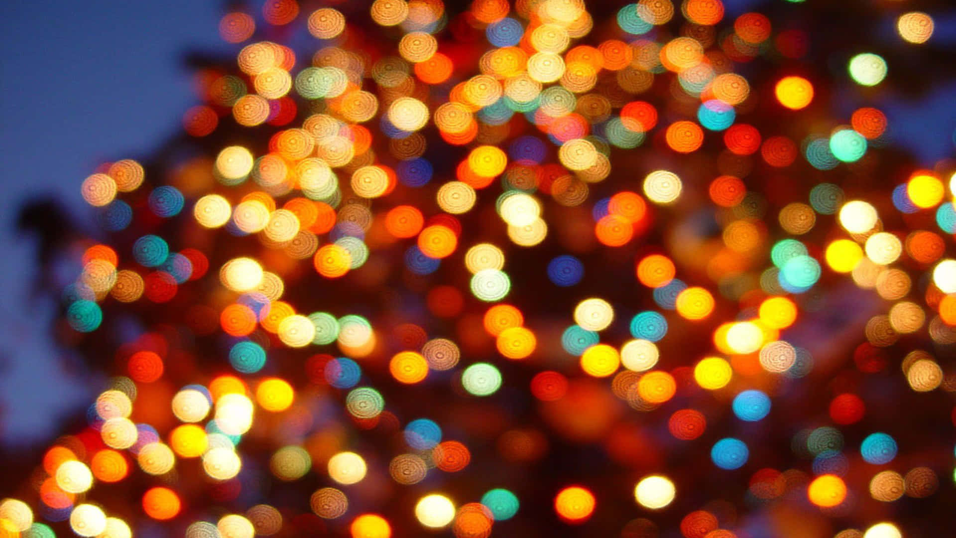 Download Blurry Christmas Colorful Lights Wallpaper