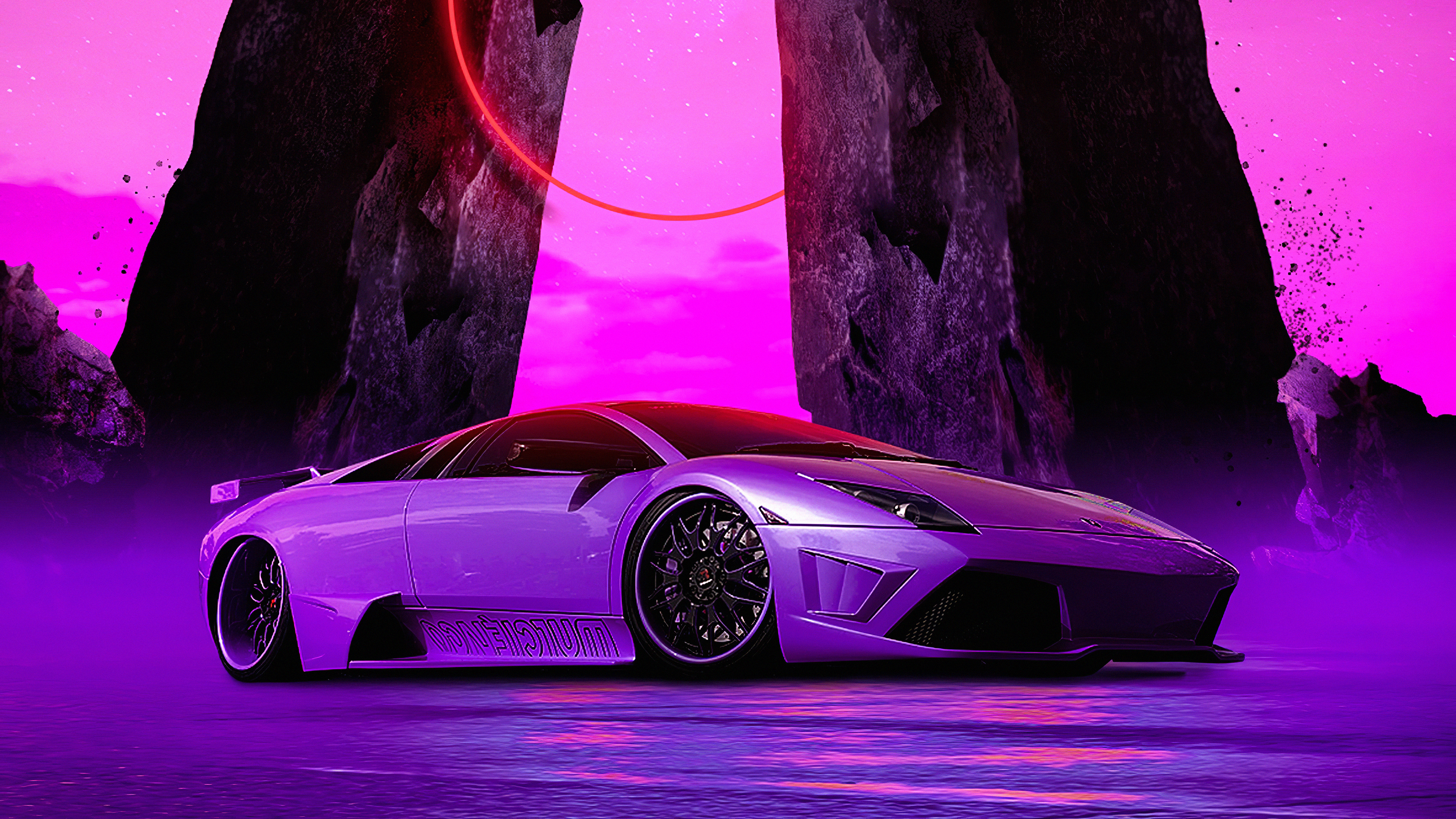 Space Lamborghini 4k Wallpaper, HD
