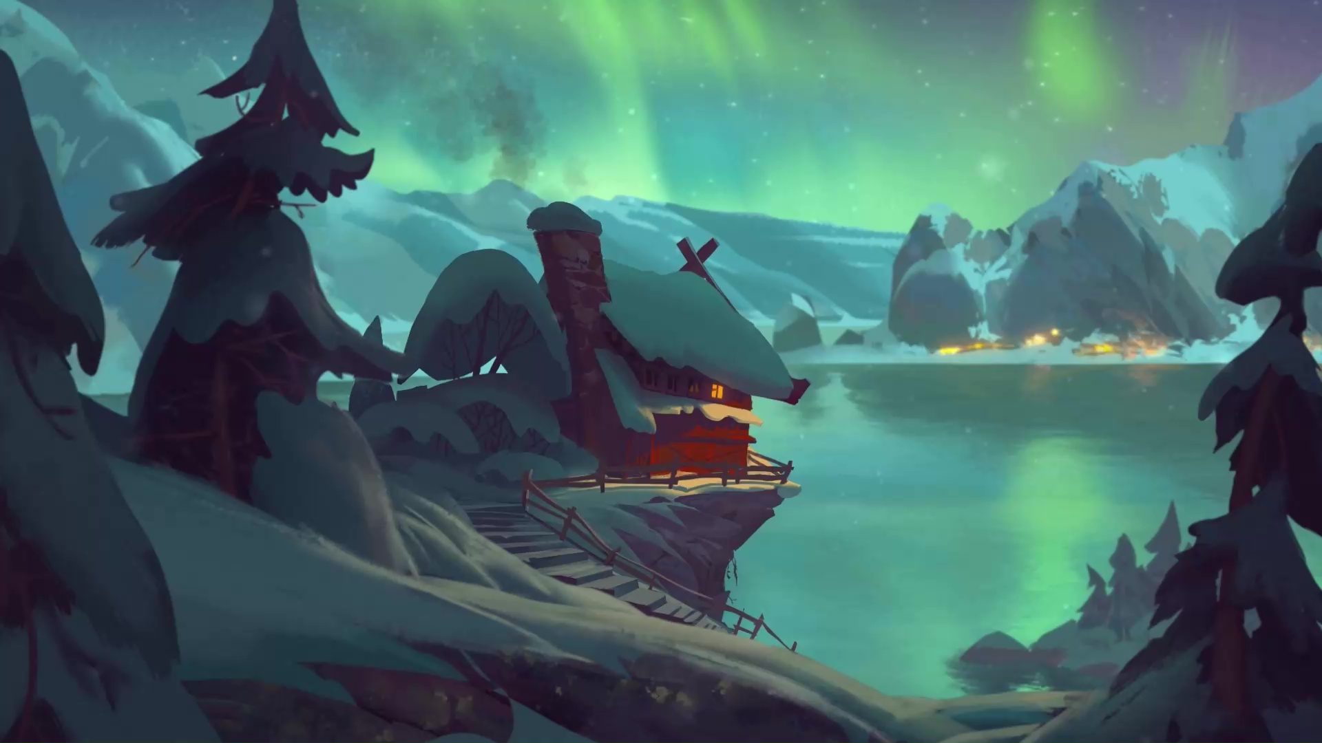 Warm Winter Cabin Live Wallpaper