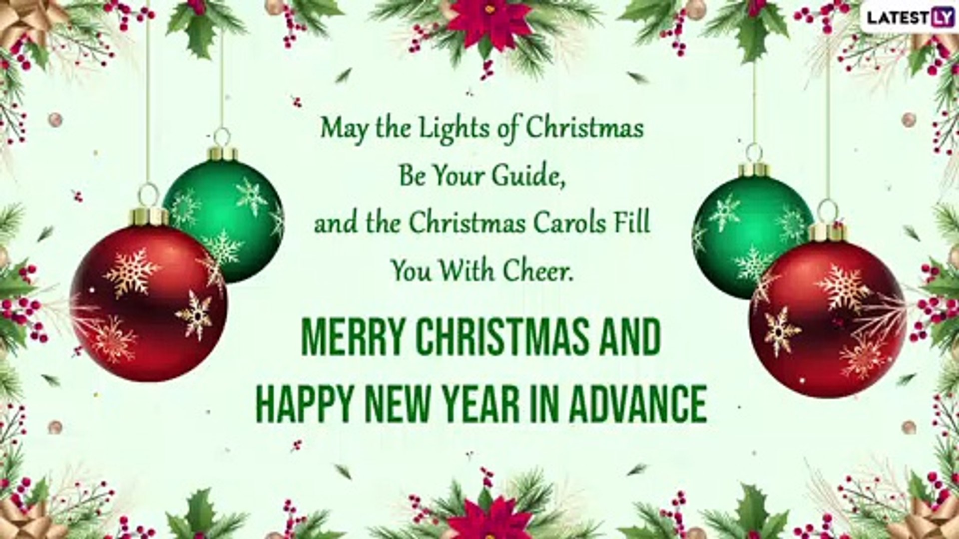 Merry Christmas 2021 & Happy New Year In Advance Wishes: Greetings and Image To Send on Xmas Day!
