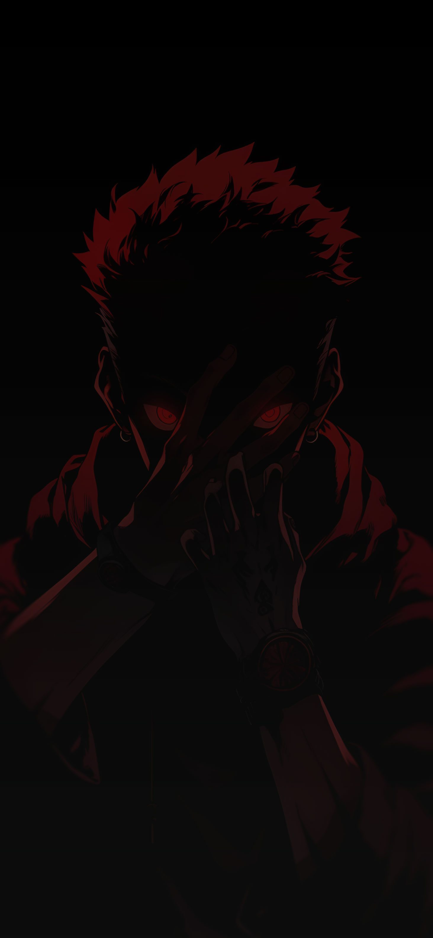 Jujutsu Kaisen Black & Red Wallpaper Wallpaper iPhone