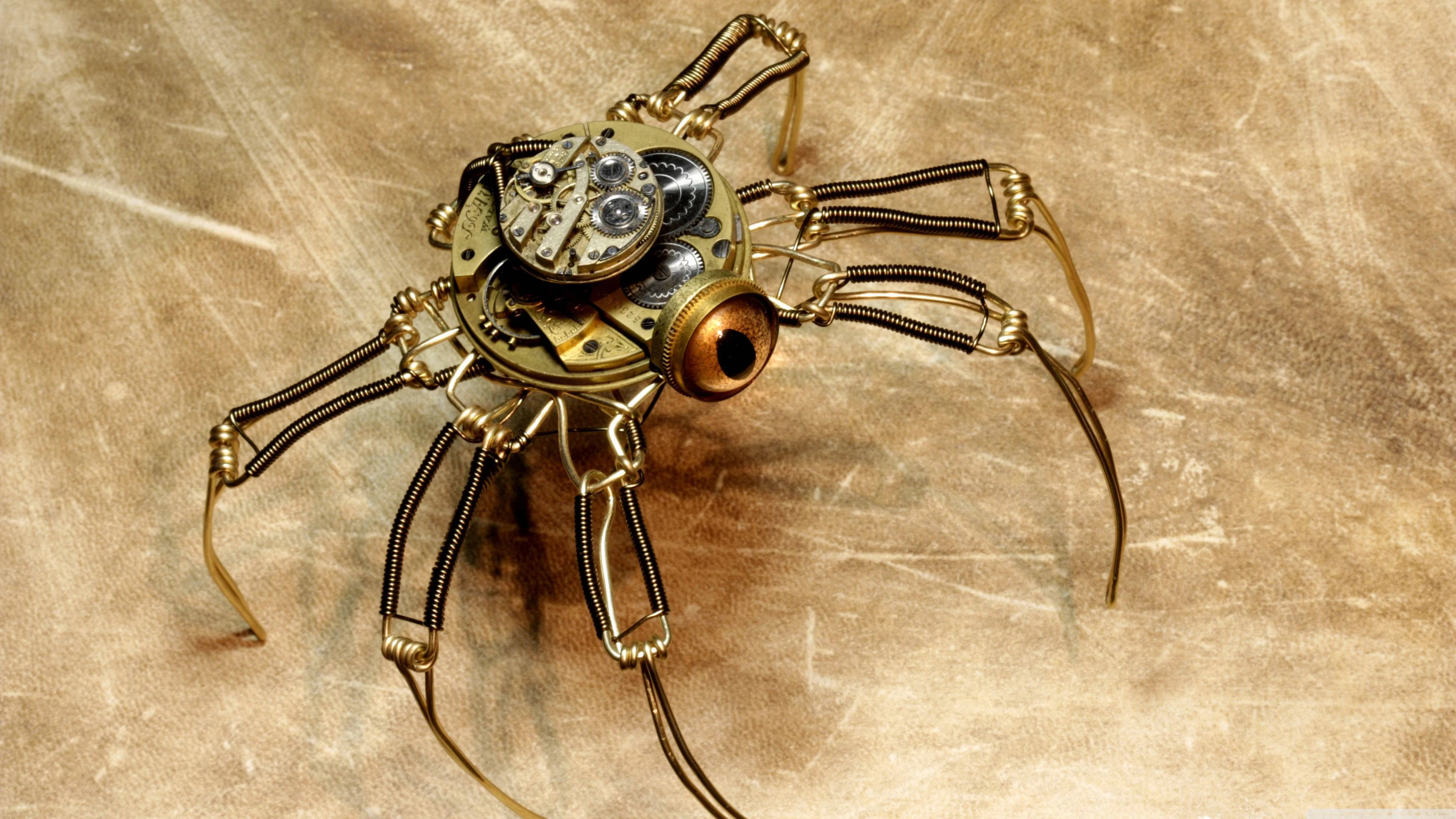 Download Full 4k Steampunk Insect Wallpaper