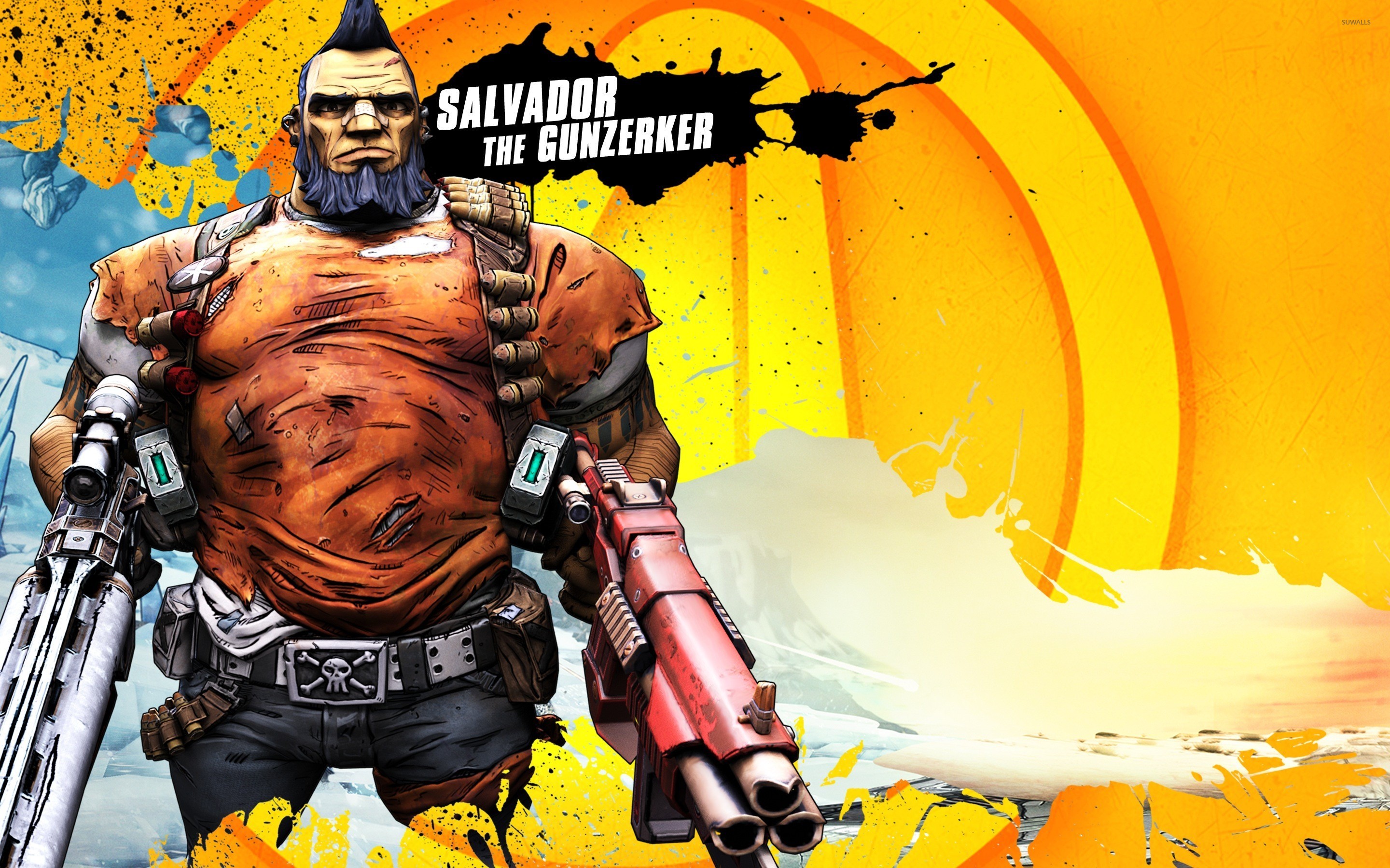 Salvador the Gunzerker ready for battle 2 wallpaper wallpaper