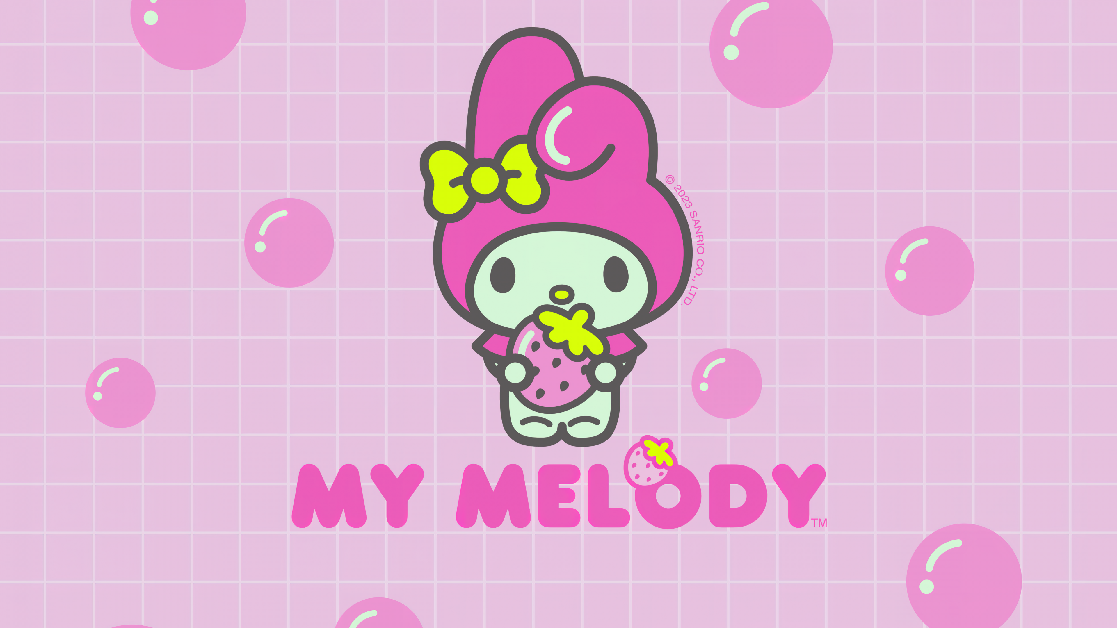 My Melody Wallpaper 4K, Cute cartoon, Pink, 5K
