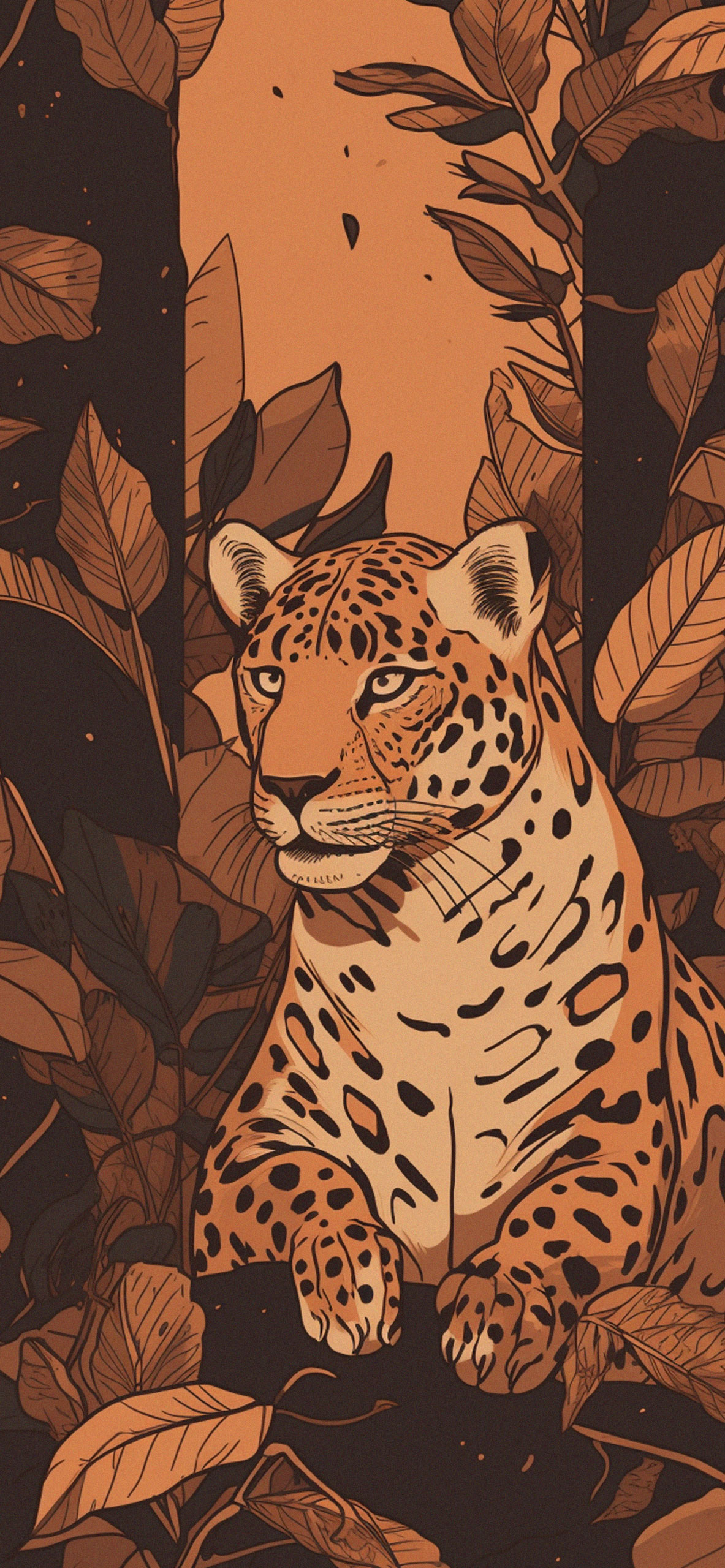 Leopard Brown Art Wallpaper