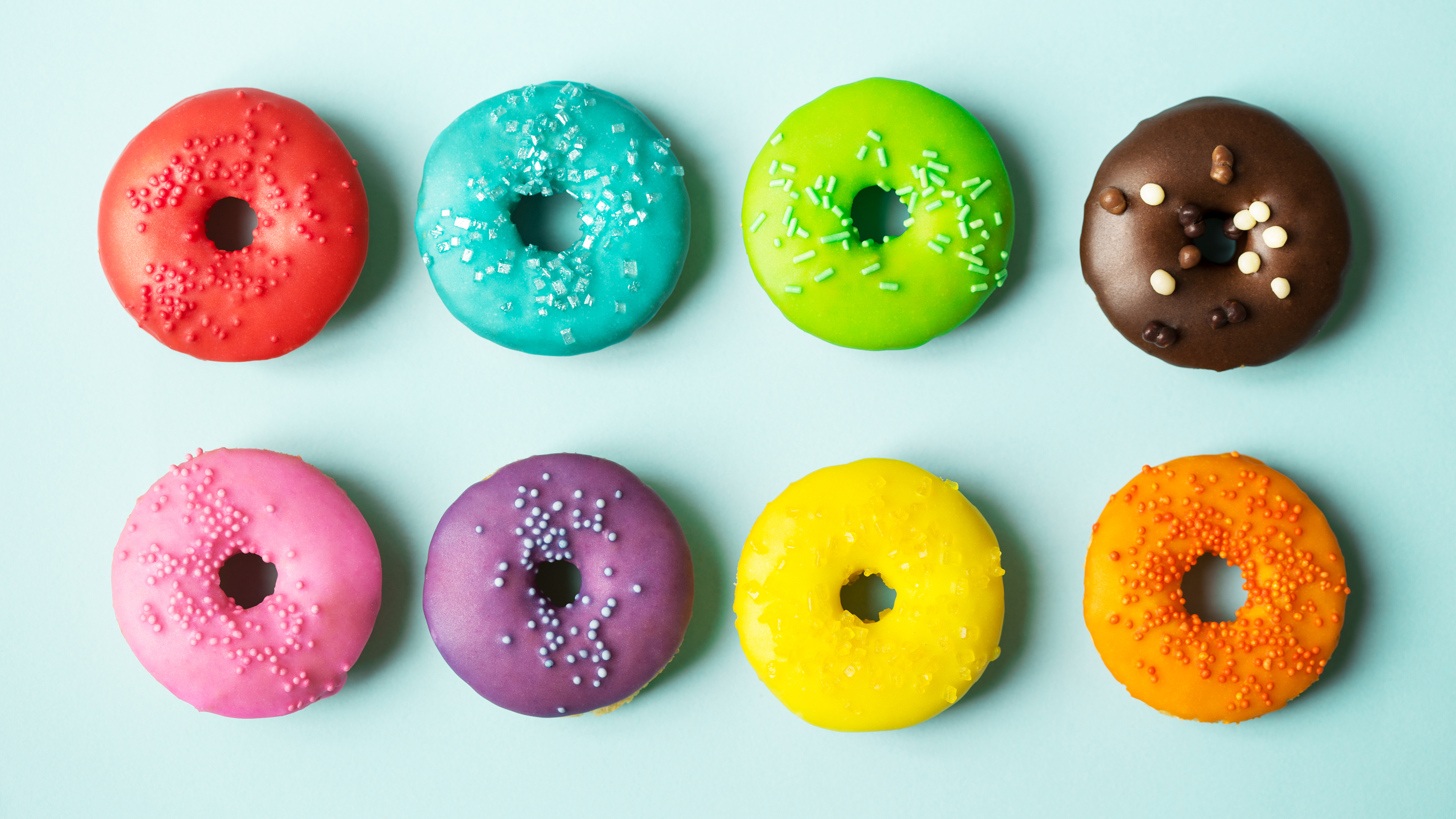 Colorful Donuts Wallpaper 4K