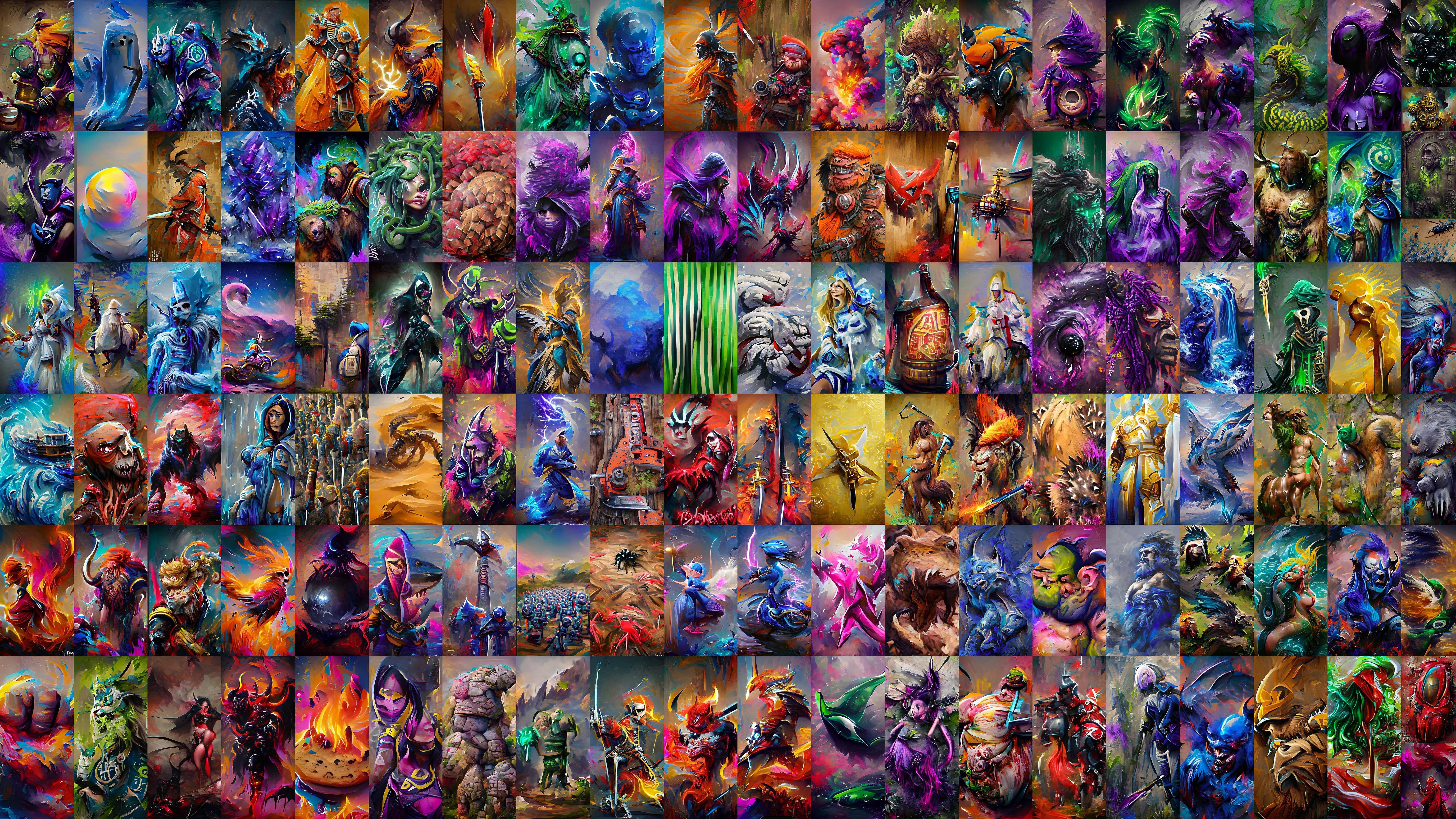 Every Dota 2 Hero by AI Wallpaper Included